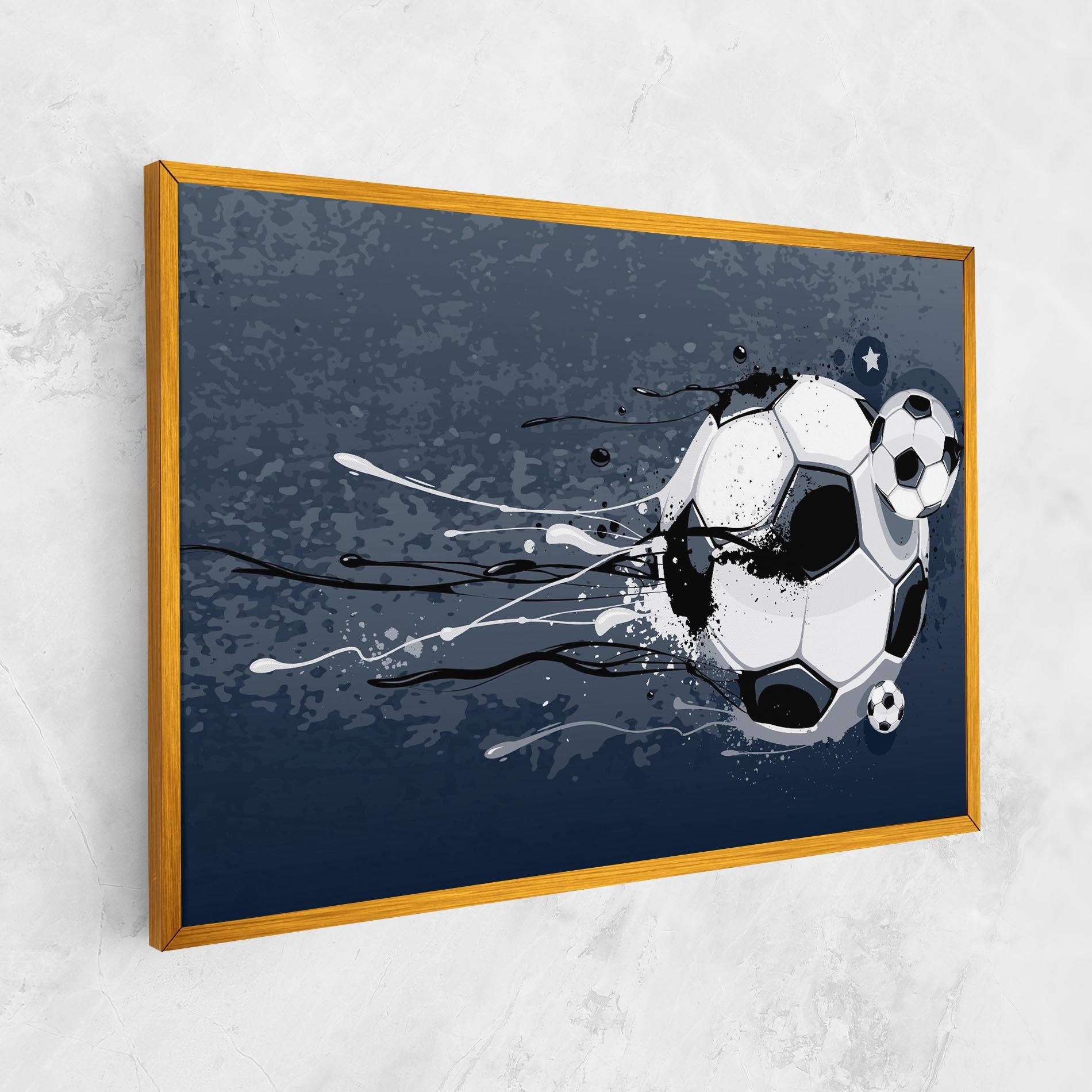 Vászonkép Blue Football mockup 1