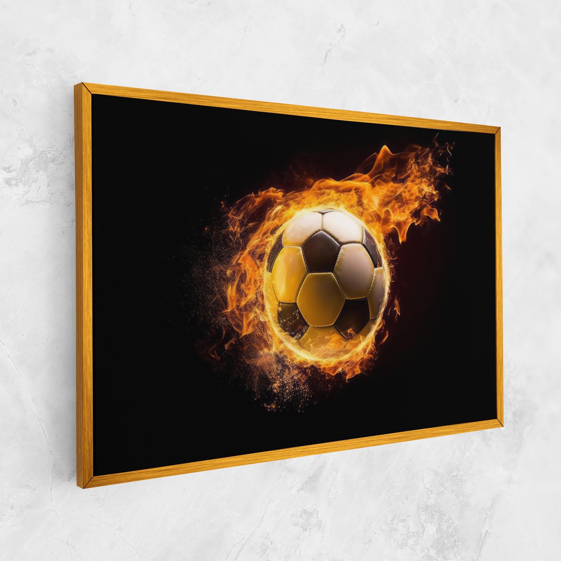 Vászonkép Fire Football mockup 1