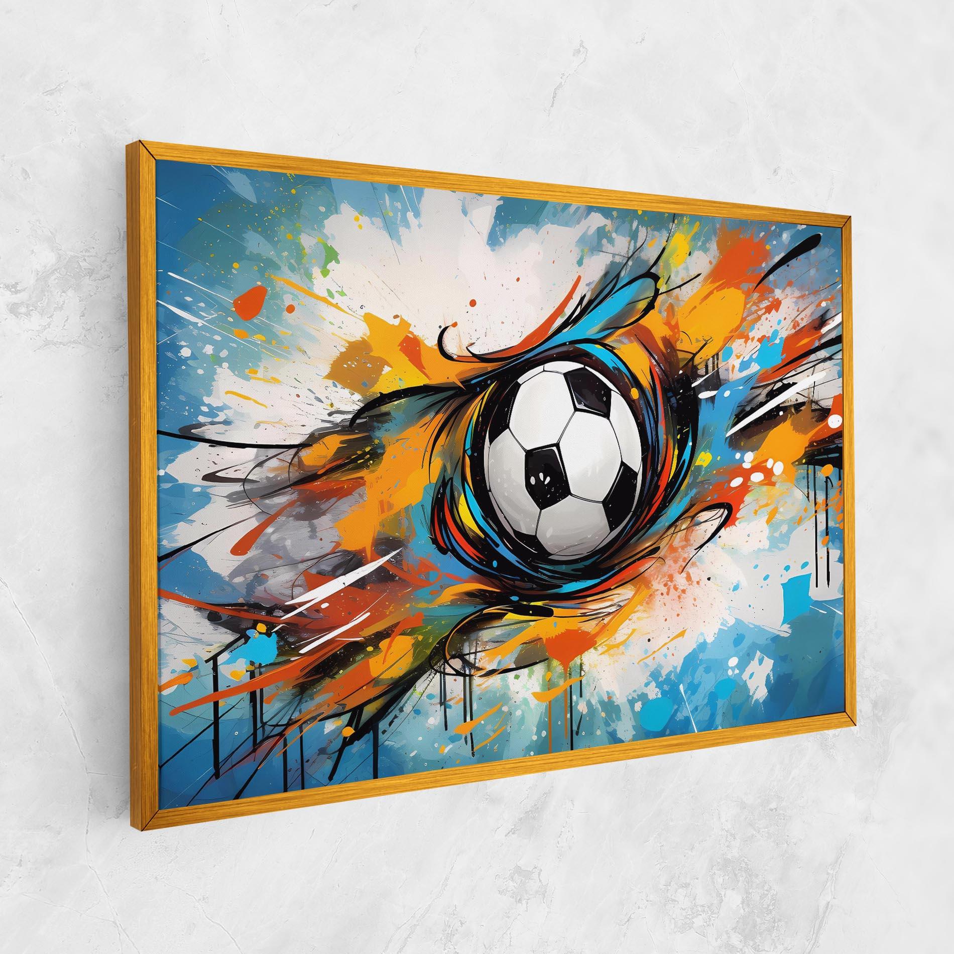 Vászonkép Football Flight Graffiti mockup 1