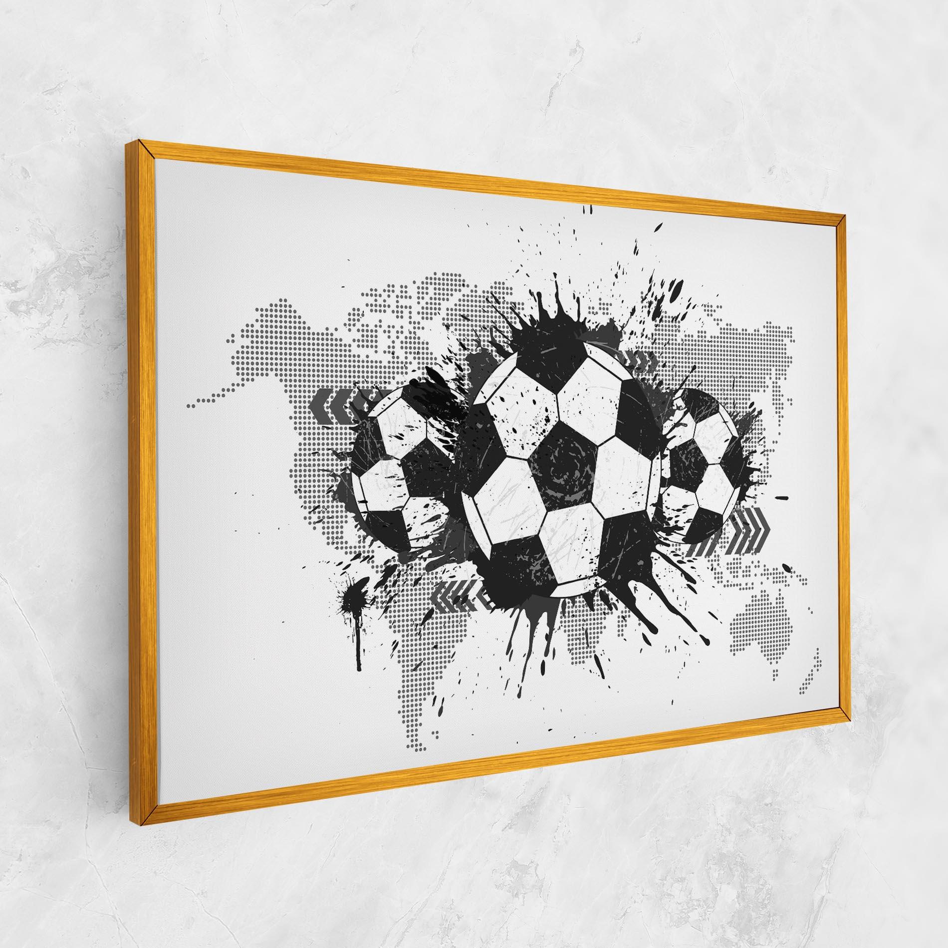 Vászonkép Grey Foodball mockup 1