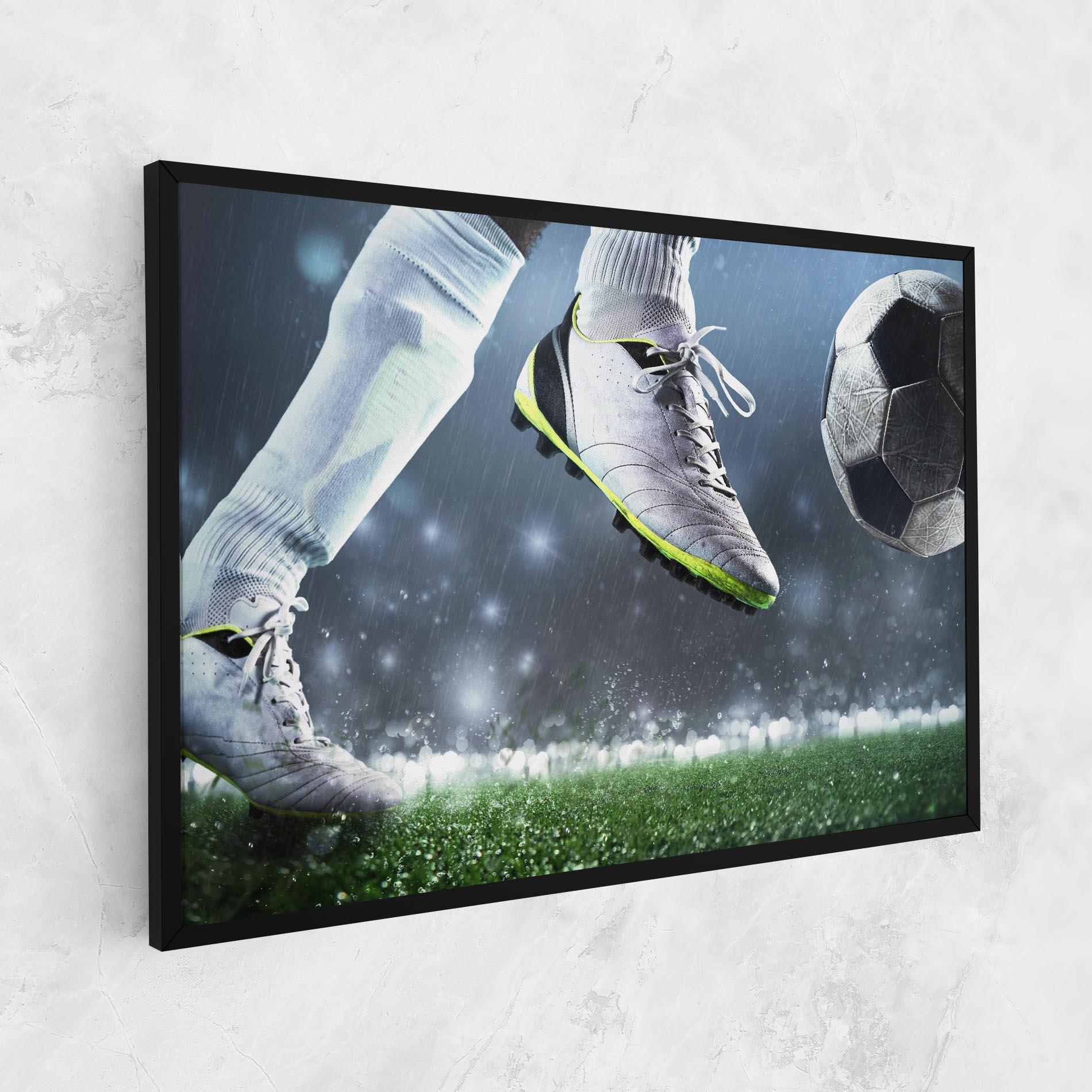 Vászonkép Close Up Football Scene mockup 1