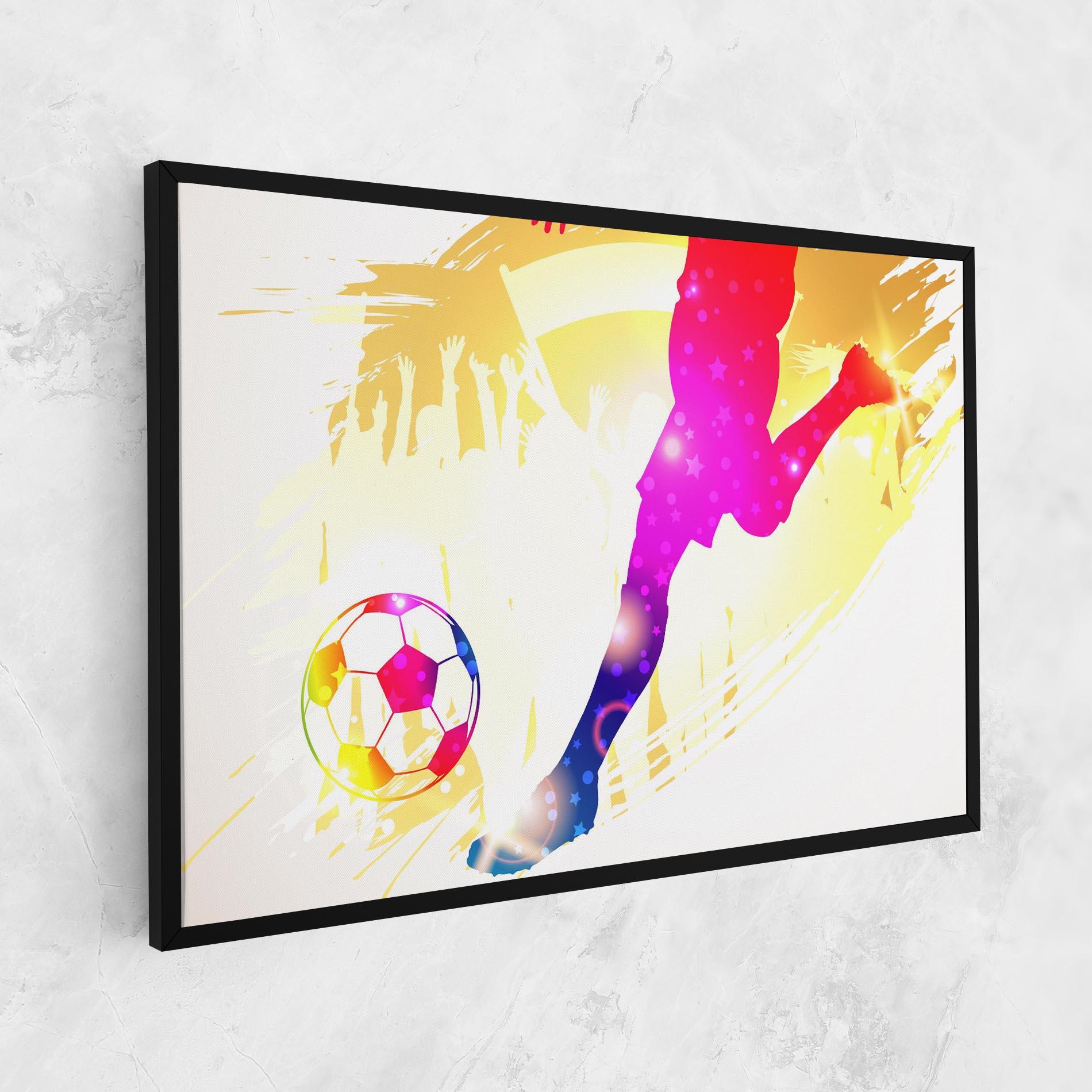 Vászonkép Football Gold Art mockup 1