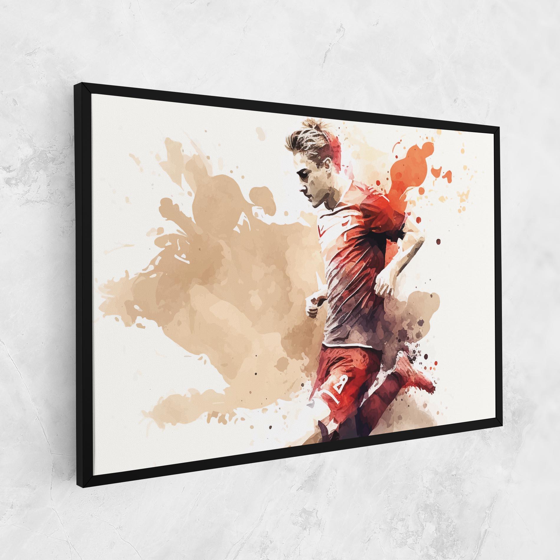 Vászonkép Football Red Cream mockup 1