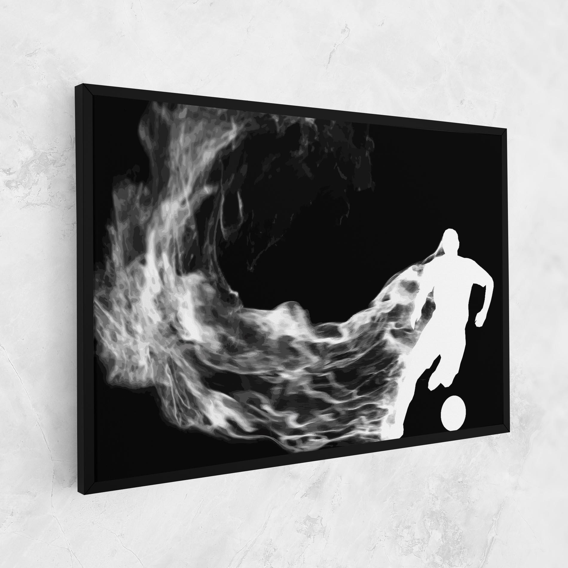 Vászonkép Football White Smoke mockup 1