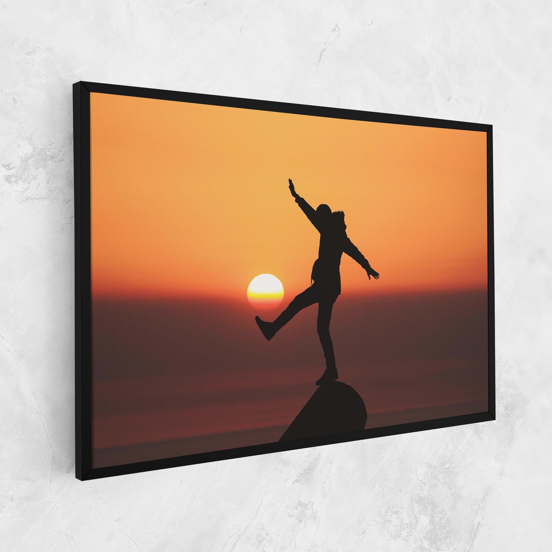 Vászonkép Football With The Sun mockup 1