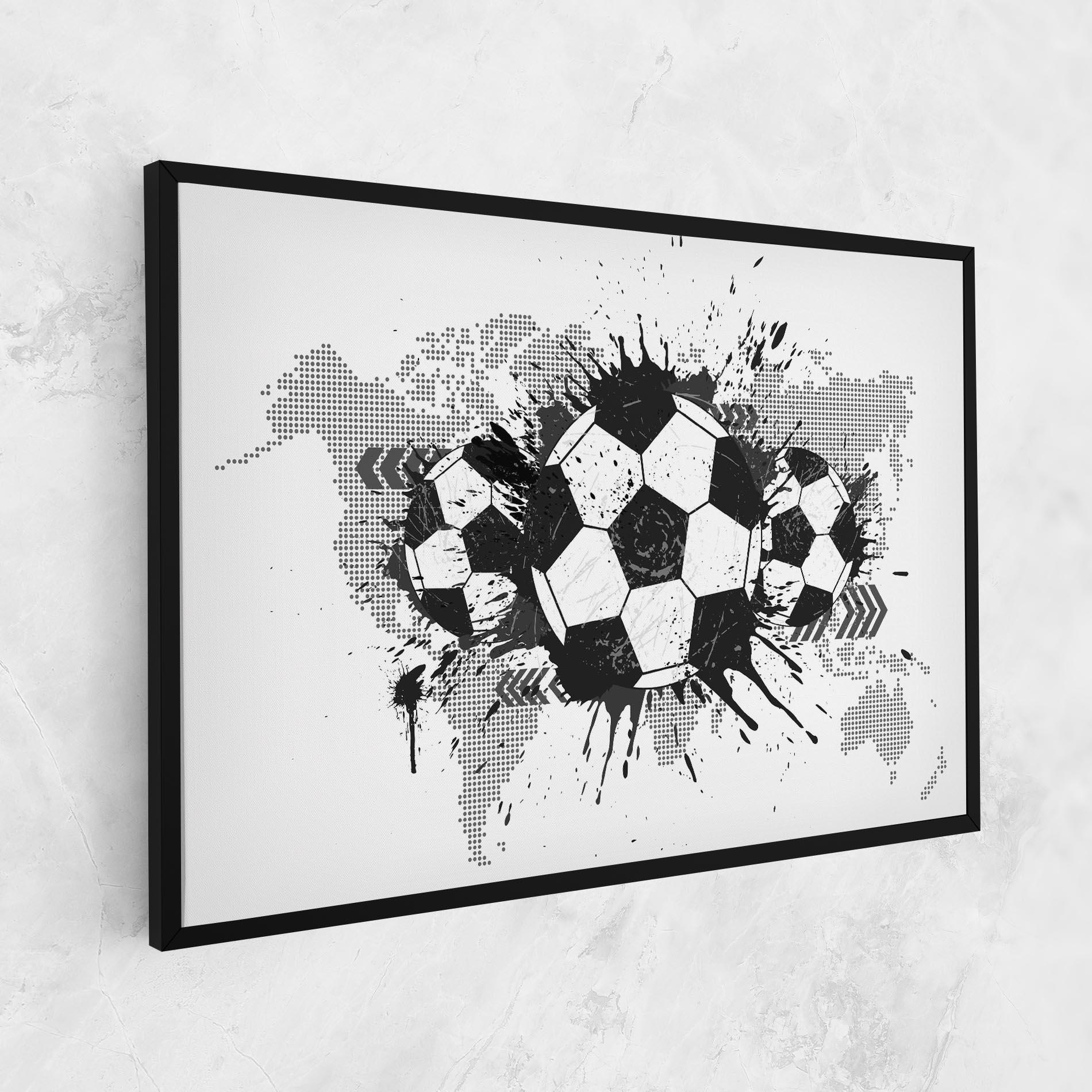 Vászonkép Grey Foodball mockup 1