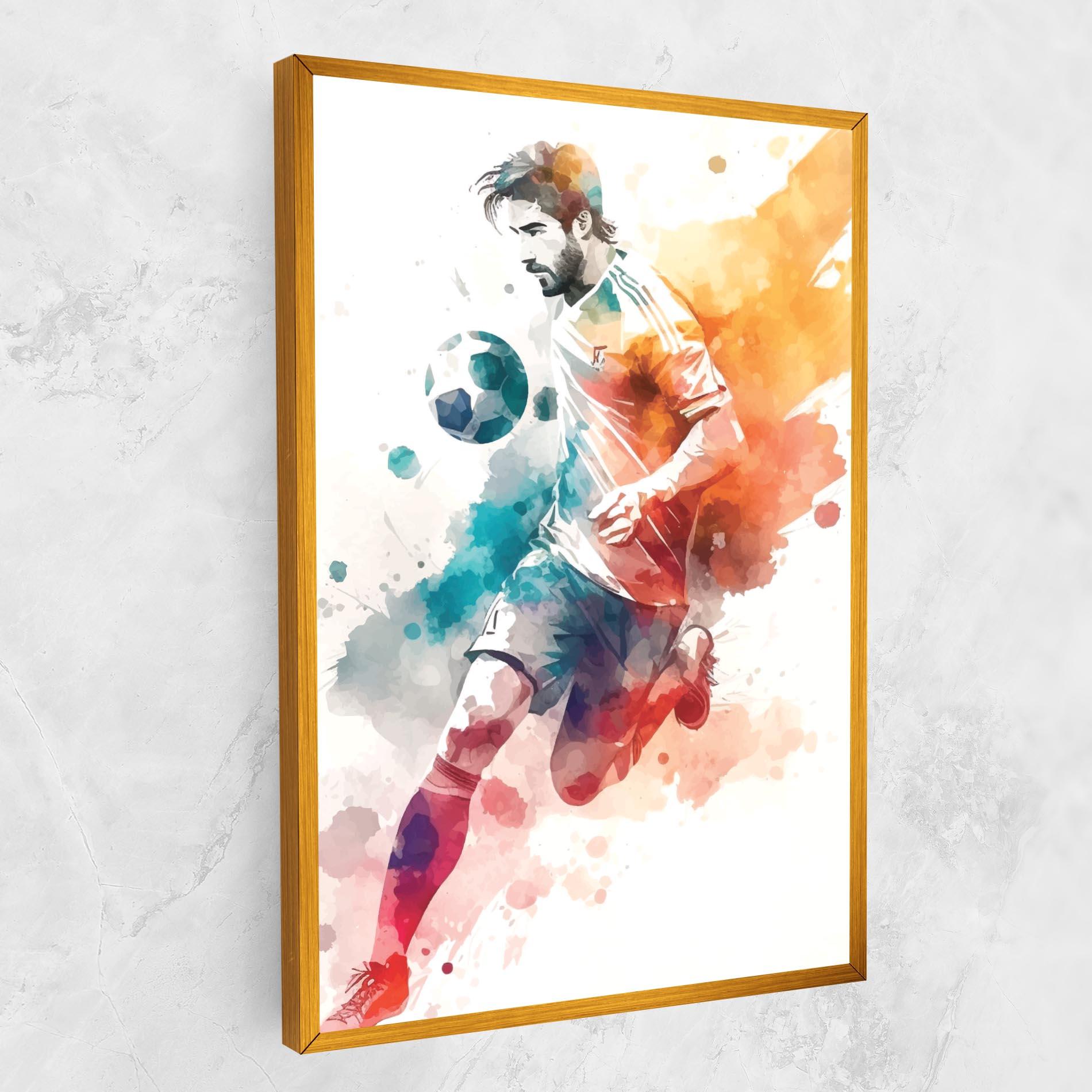 Vászonkép Football Watercolor mockup 1