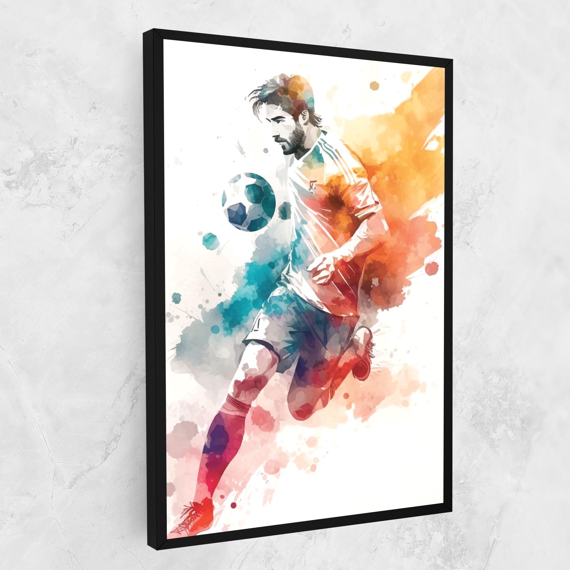 Vászonkép Football Watercolor mockup 1