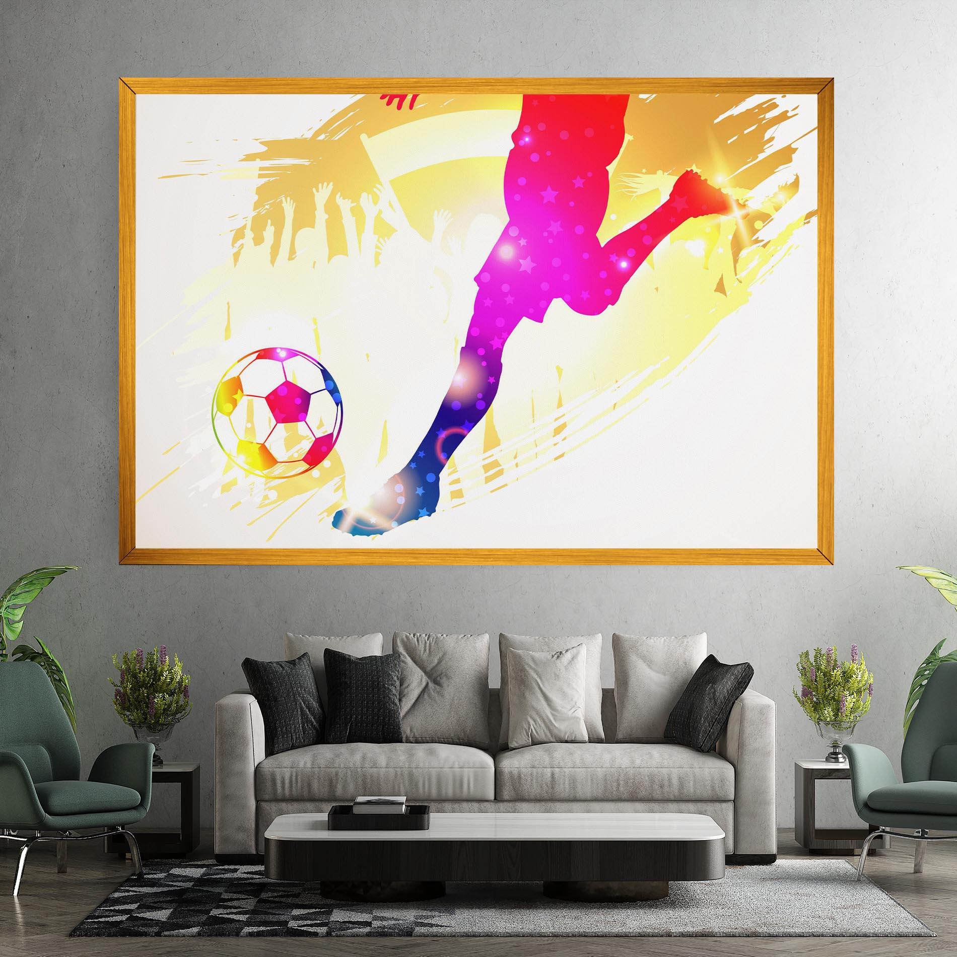 Vászonkép Football Gold Art mockup 7