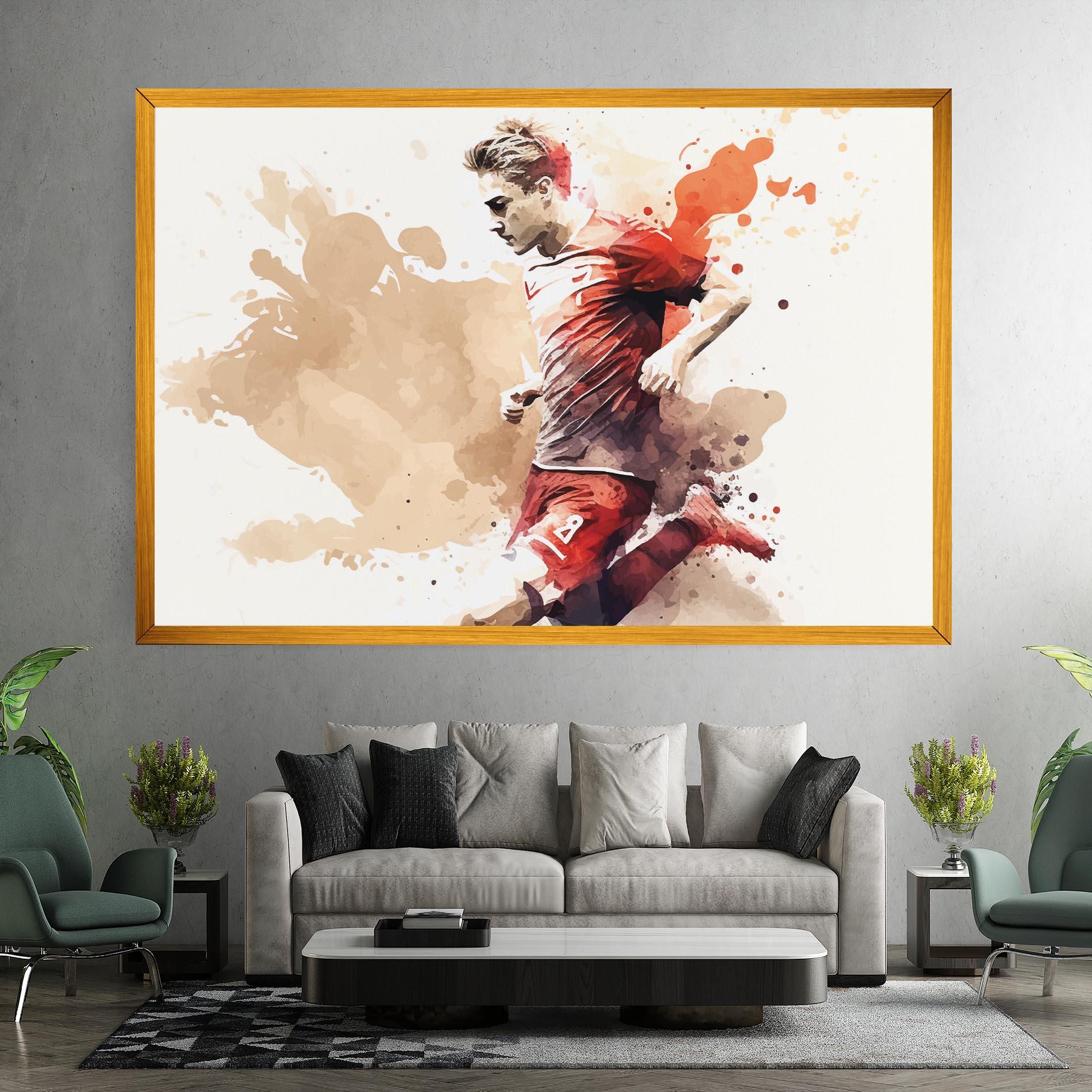 Vászonkép Football Red Cream mockup 7