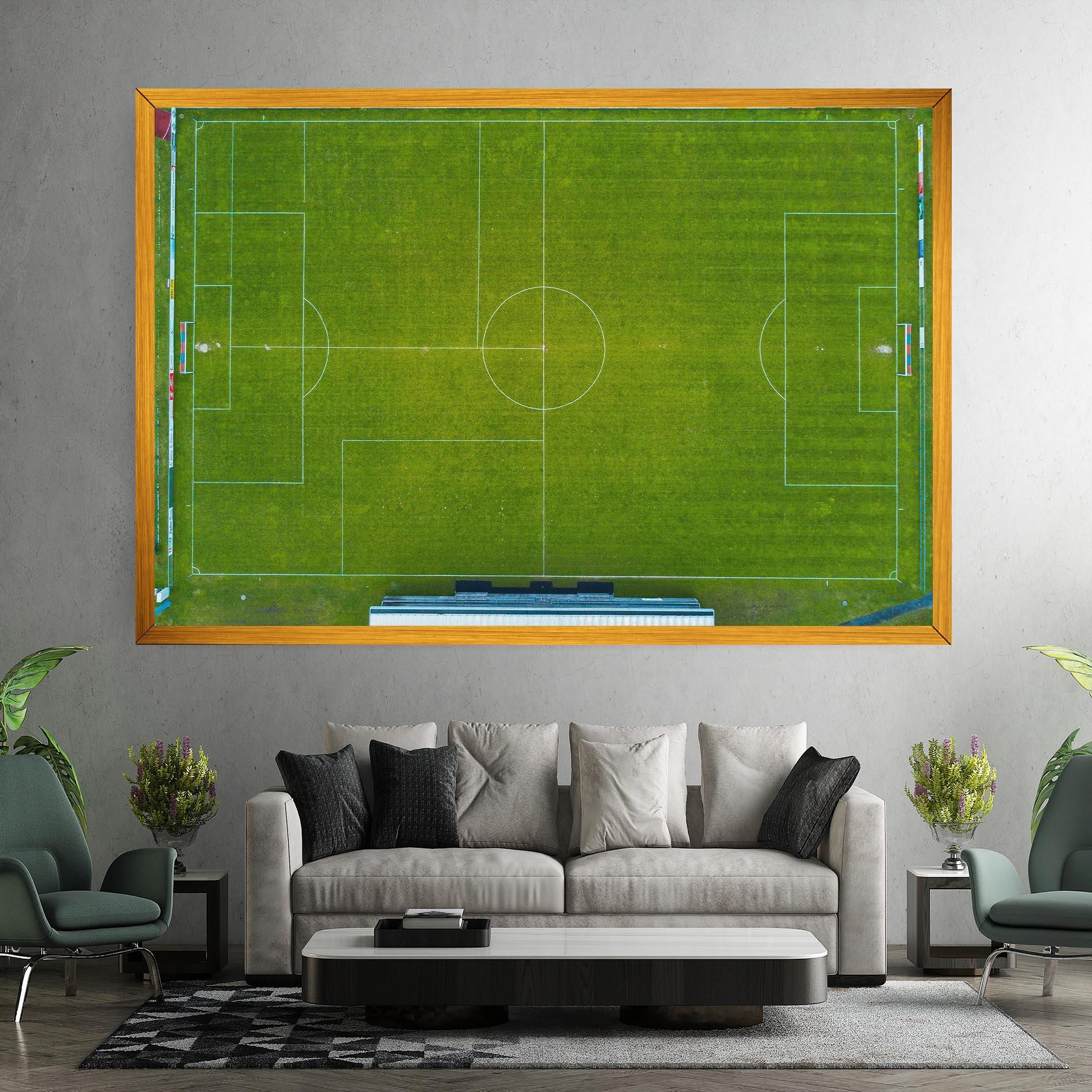Vászonkép Green Football Field mockup 7