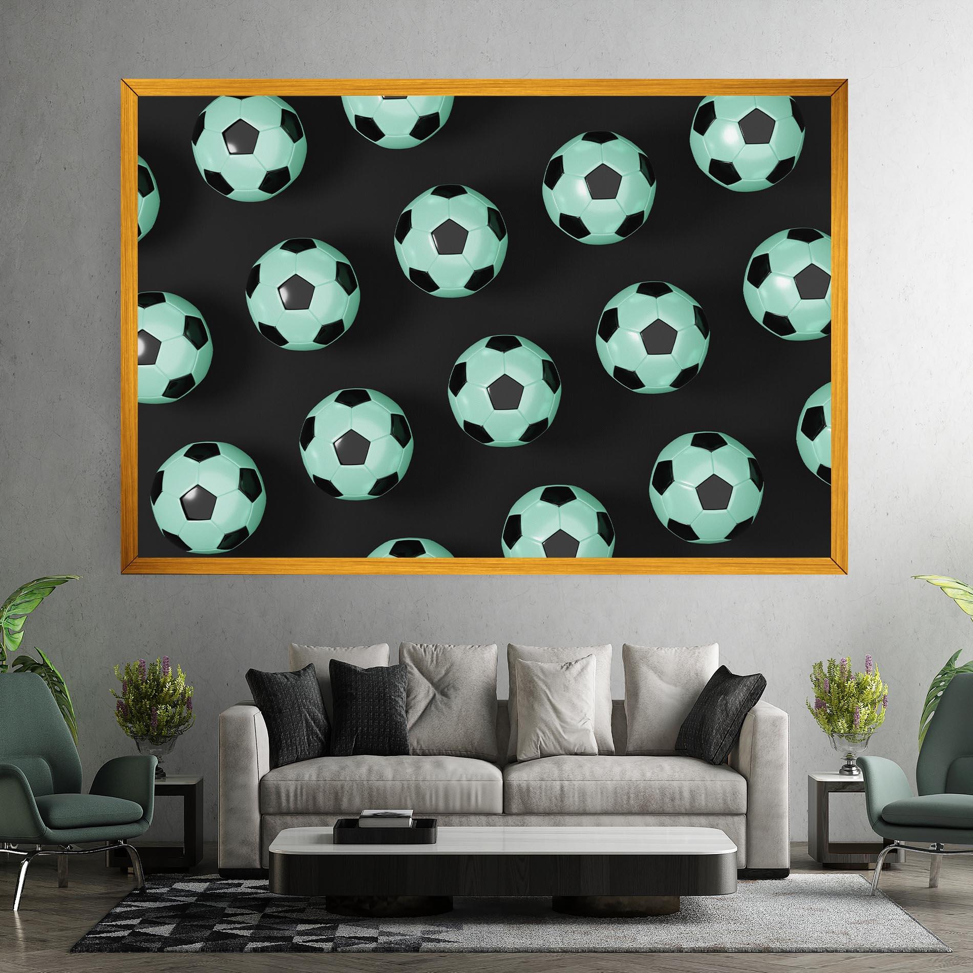 Vászonkép Green Light Football mockup 7