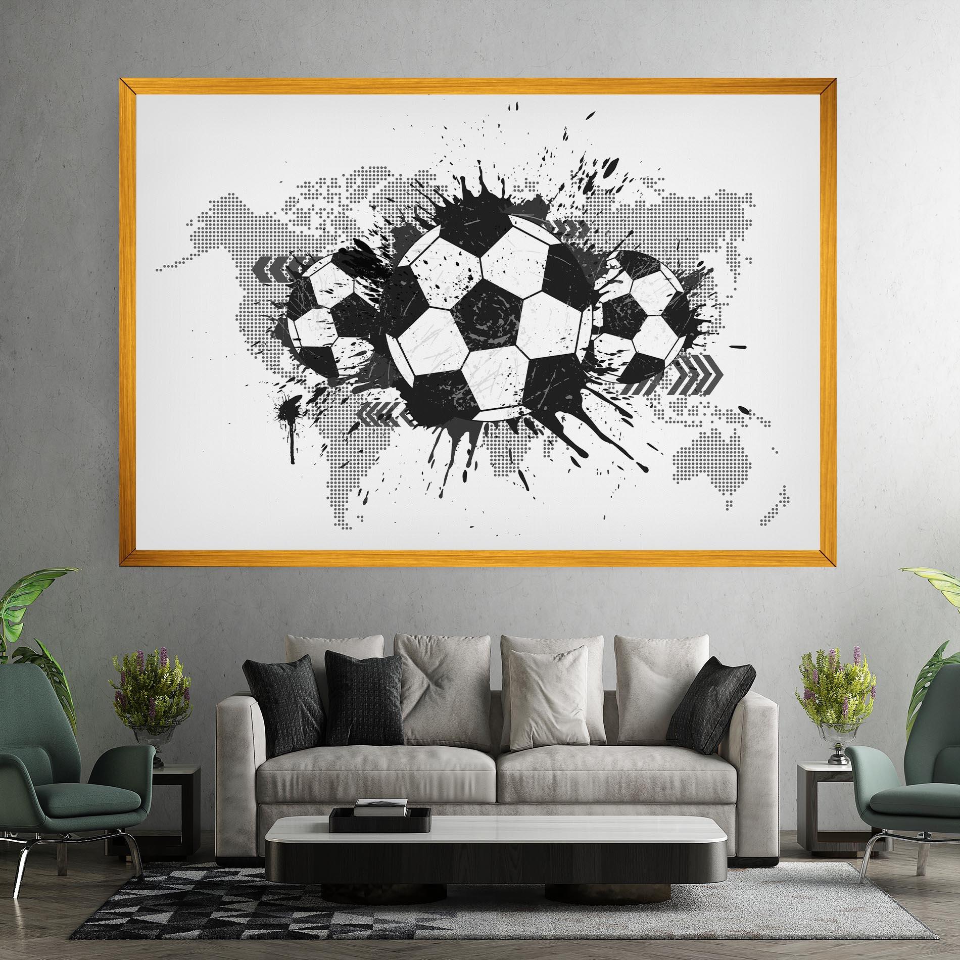 Vászonkép Grey Foodball mockup 7