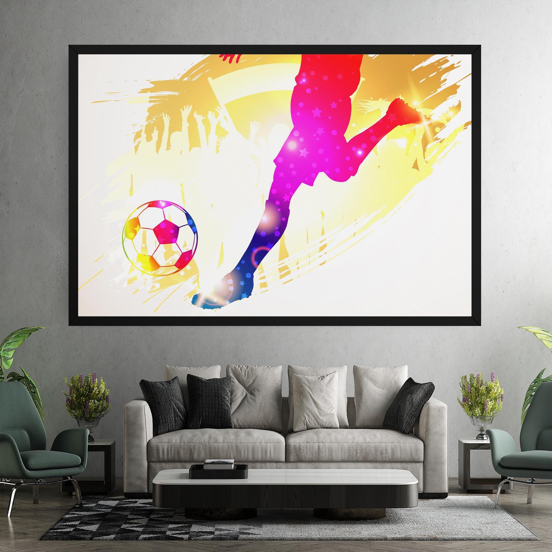 Vászonkép Football Gold Art mockup 7