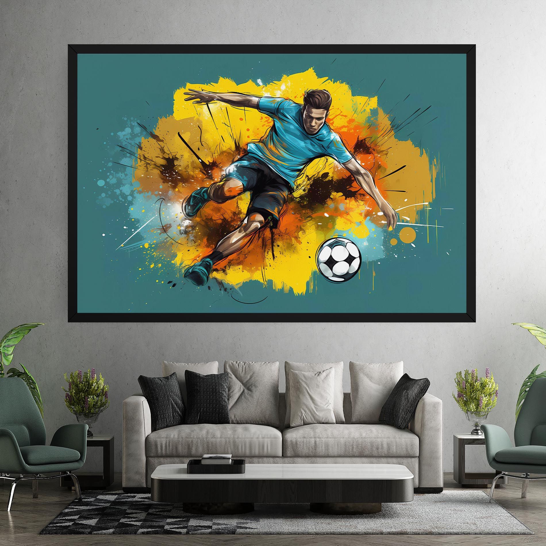 Football Player Painting mockup 7