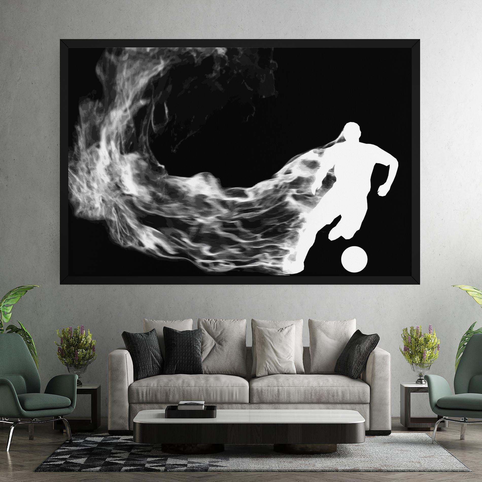 Vászonkép Football White Smoke mockup 7