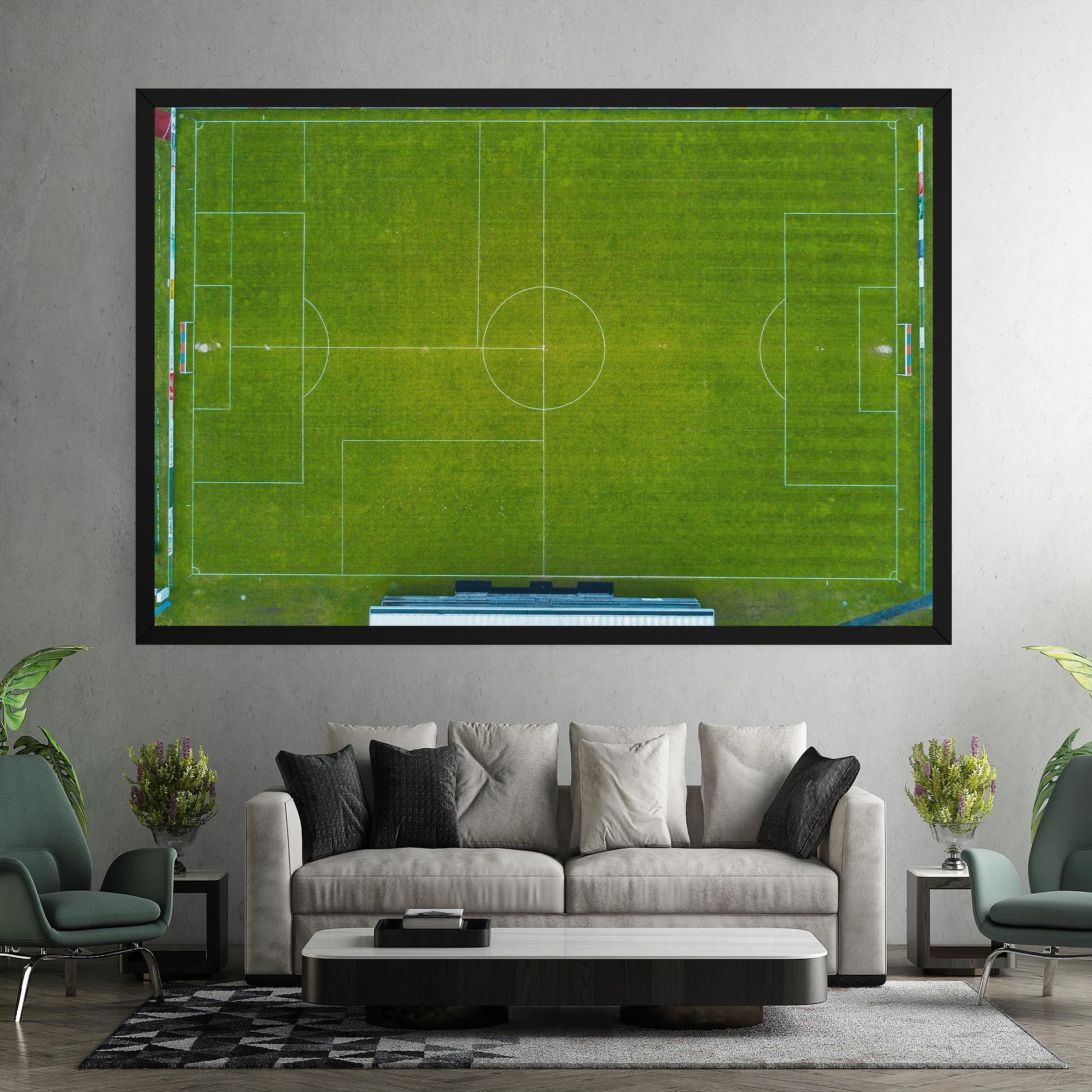 Vászonkép Green Football Field mockup 7