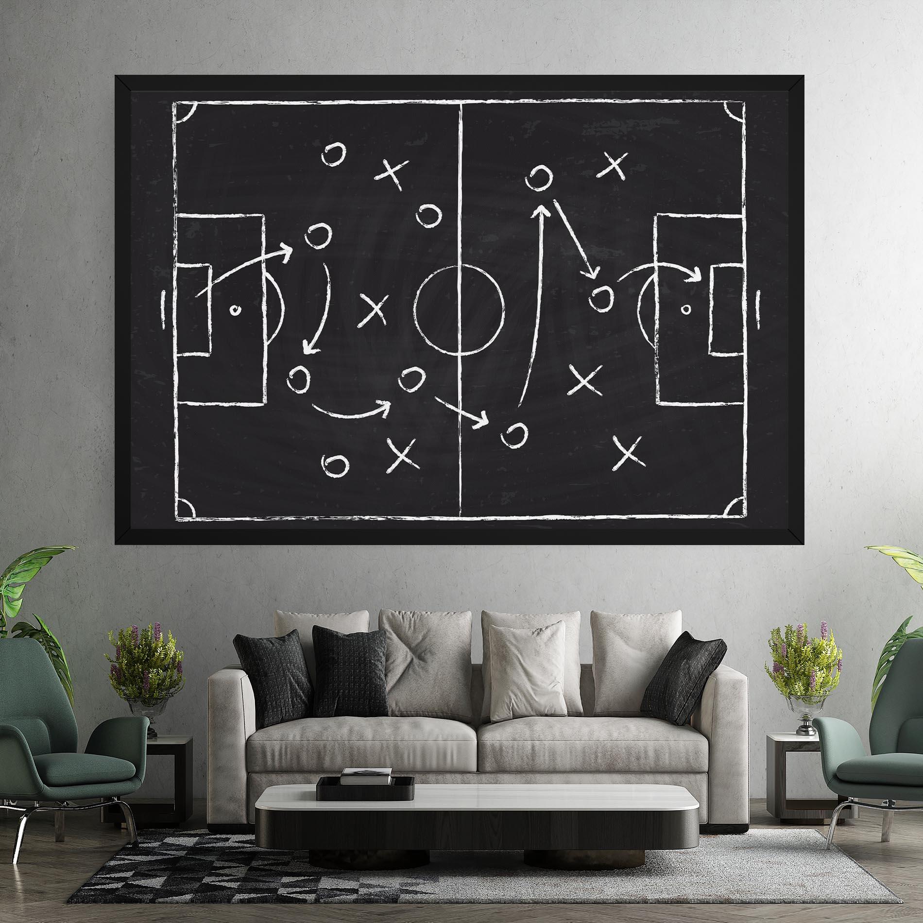 Vászonkép Grey Board Football mockup 7