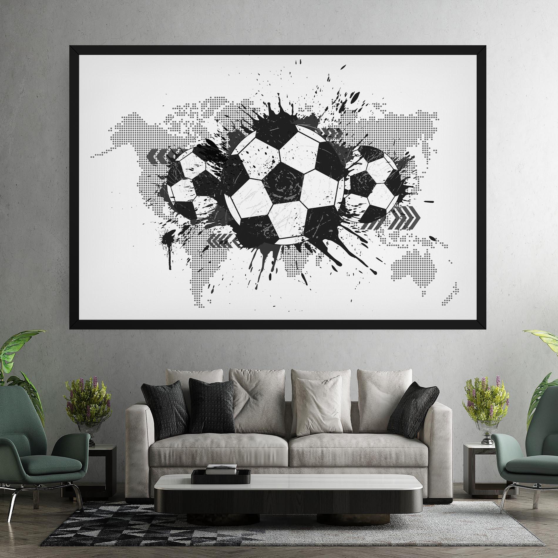 Vászonkép Grey Foodball mockup 7