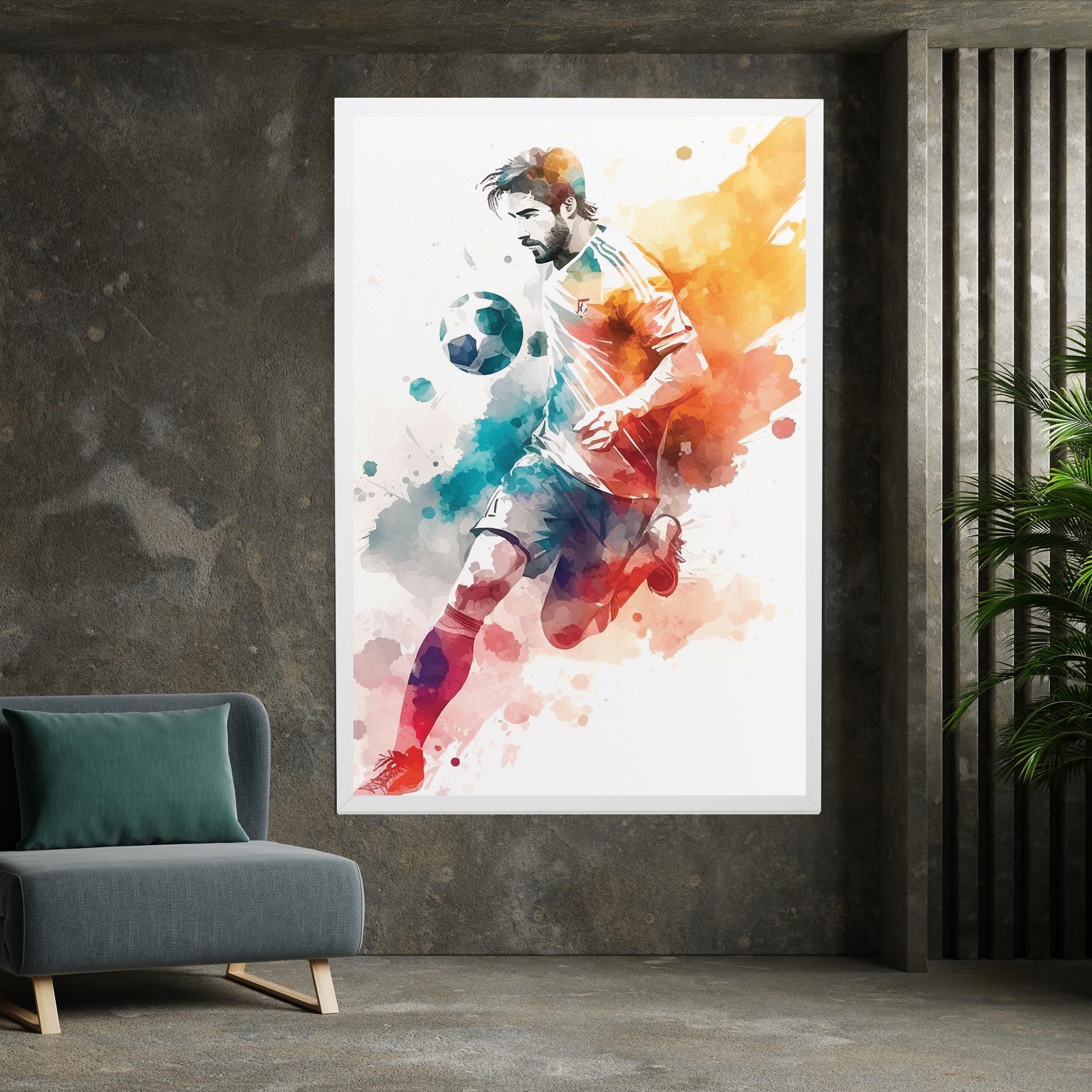 Football Watercolor mockup 7