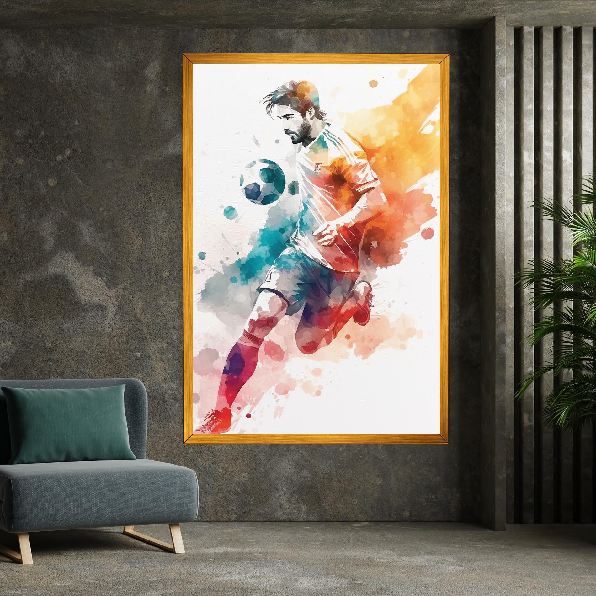 Vászonkép Football Watercolor mockup 7