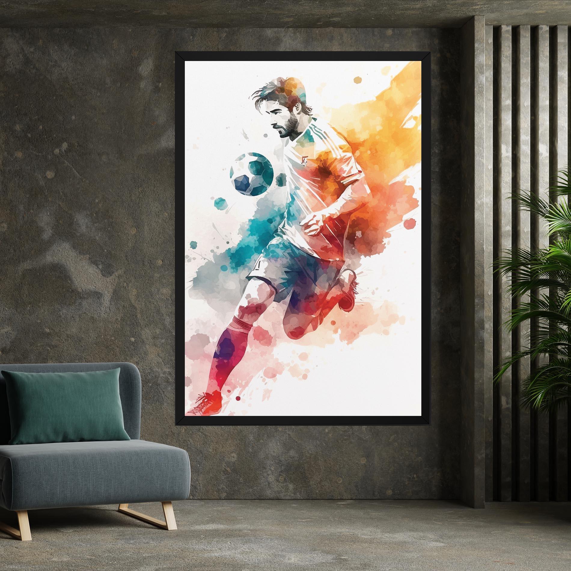 Vászonkép Football Watercolor mockup 7