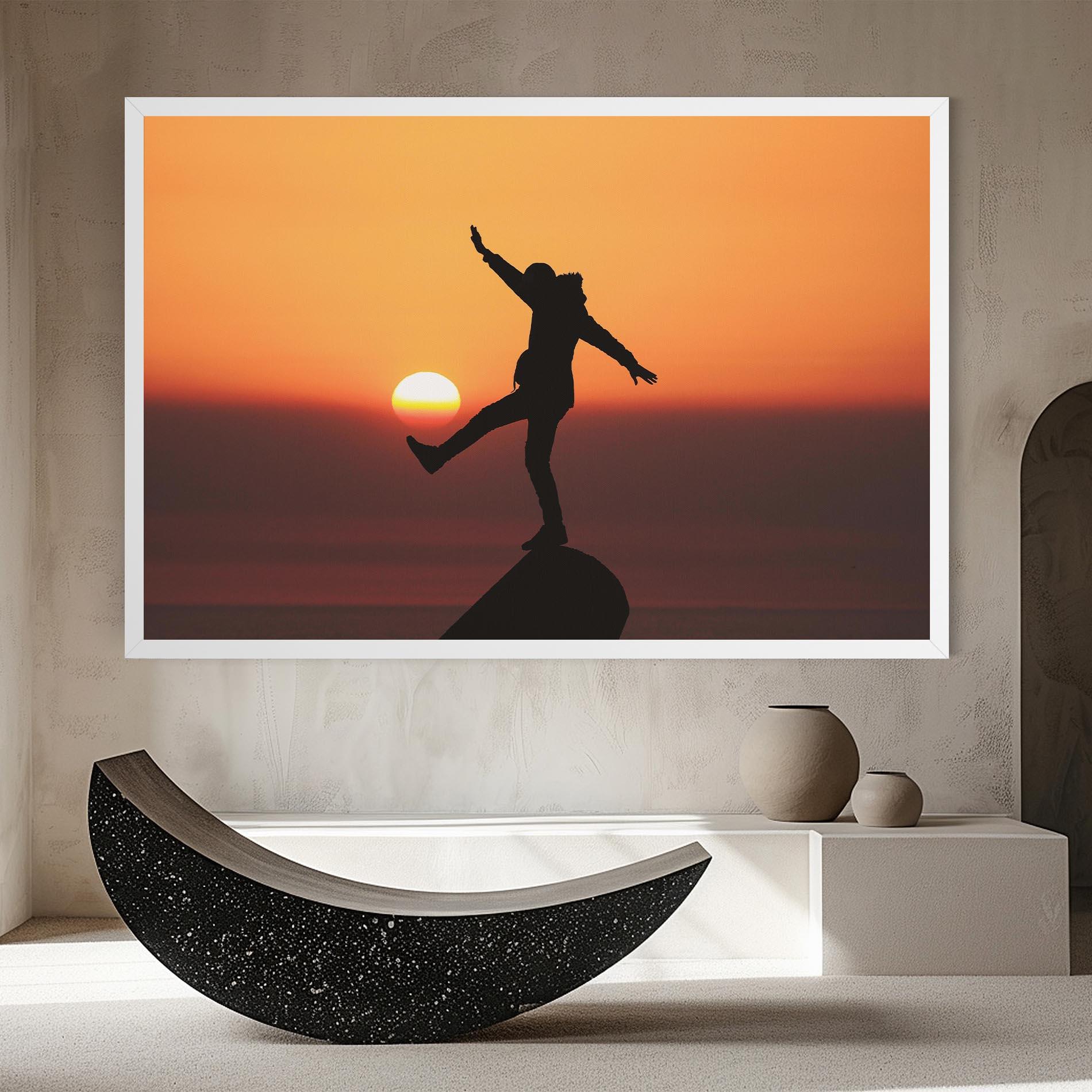 Vászonkép Football With The Sun mockup 8