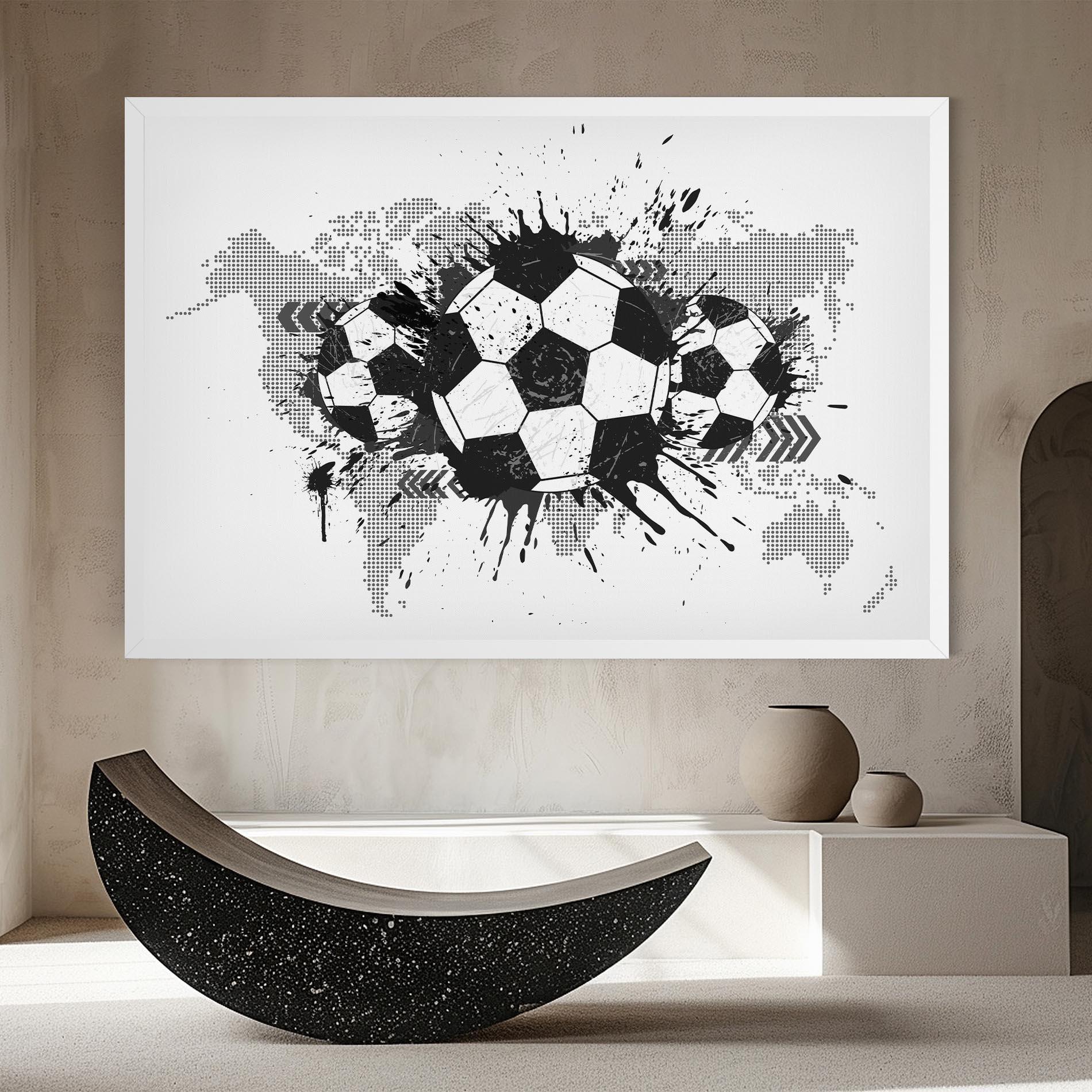 Vászonkép Grey Foodball mockup 8