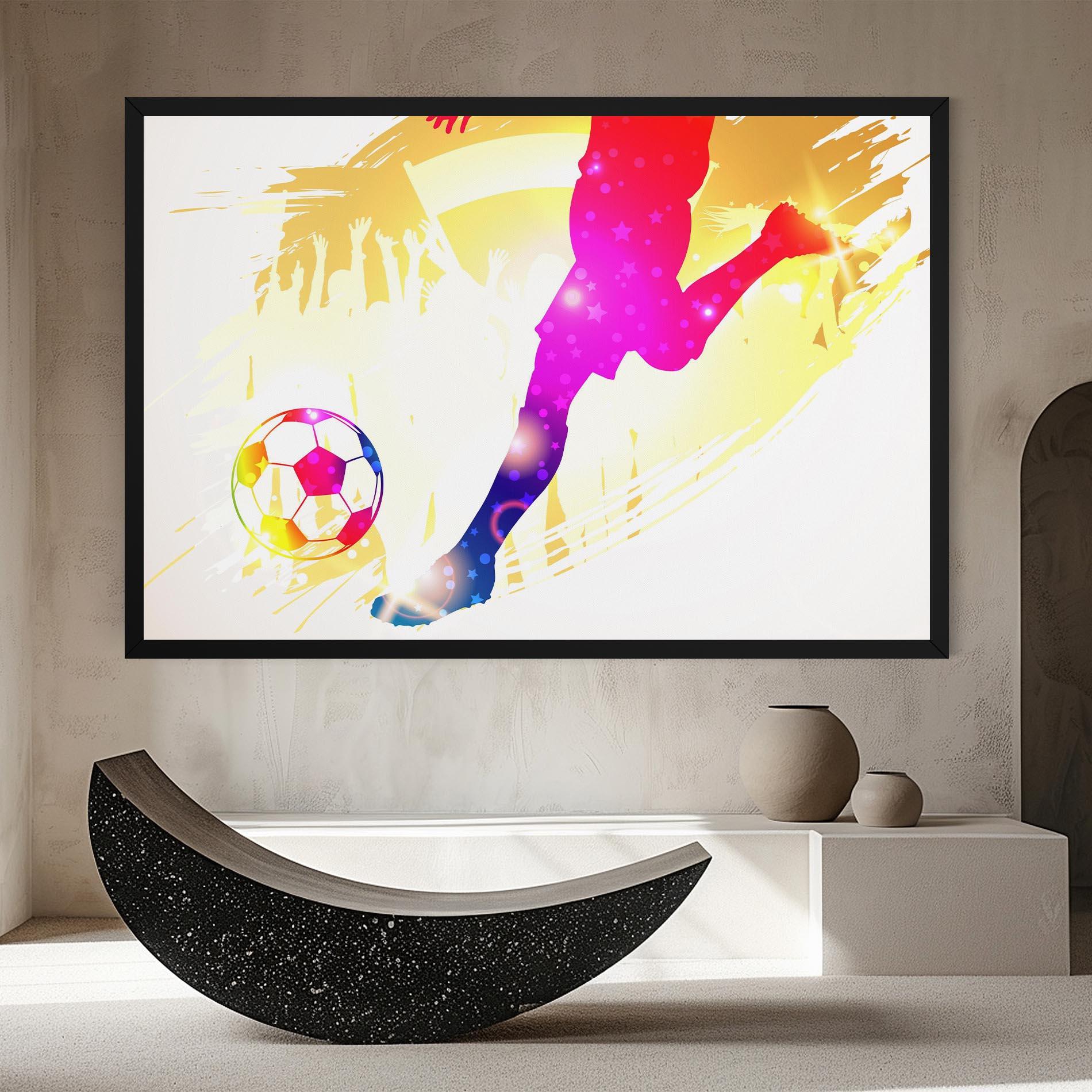 Vászonkép Football Gold Art mockup 8