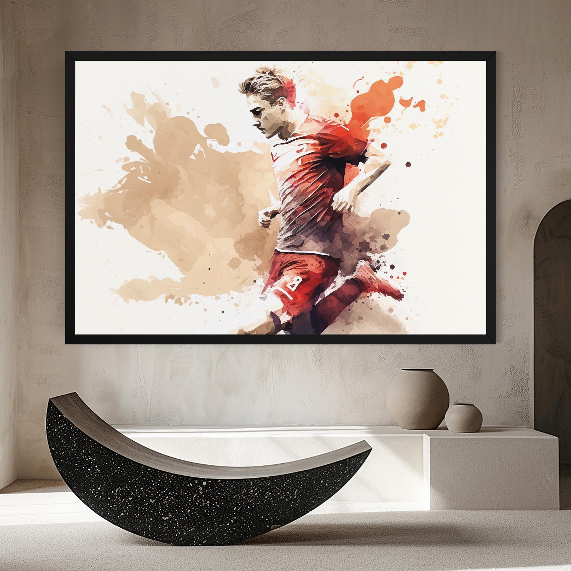 Vászonkép Football Red Cream mockup 8