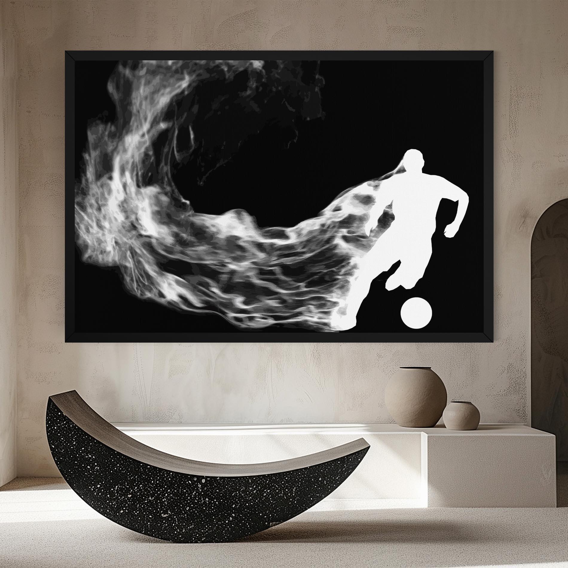 Vászonkép Football White Smoke mockup 8