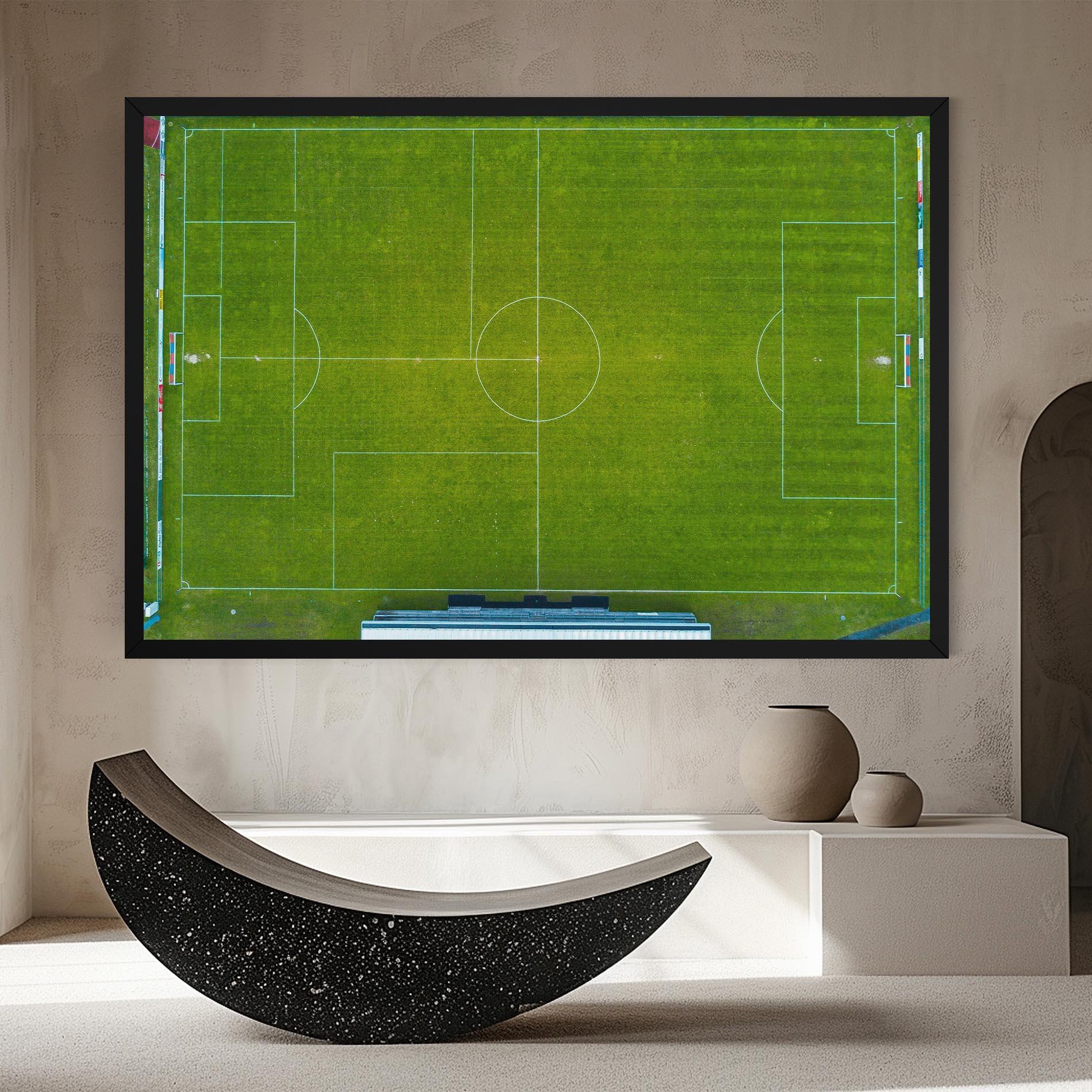 Vászonkép Green Football Field mockup 8