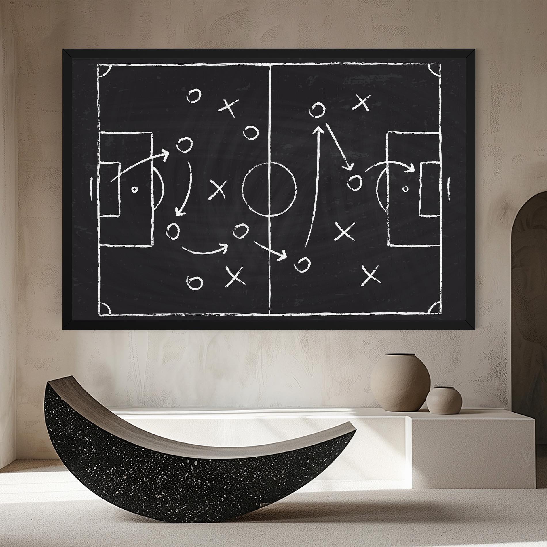 Vászonkép Grey Board Football mockup 8