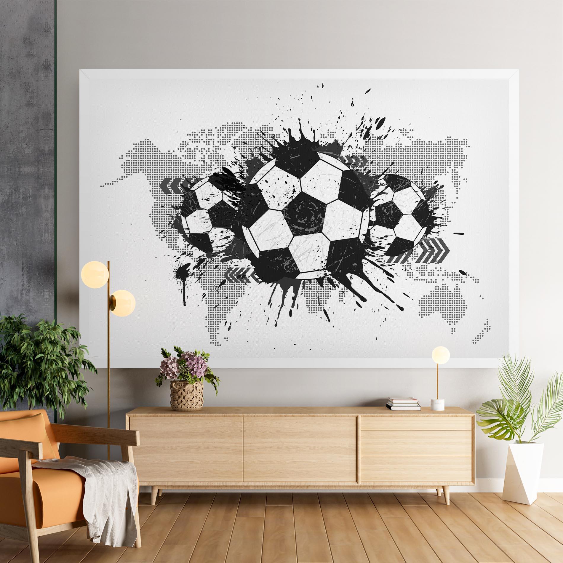 Vászonkép Grey Foodball mockup 9