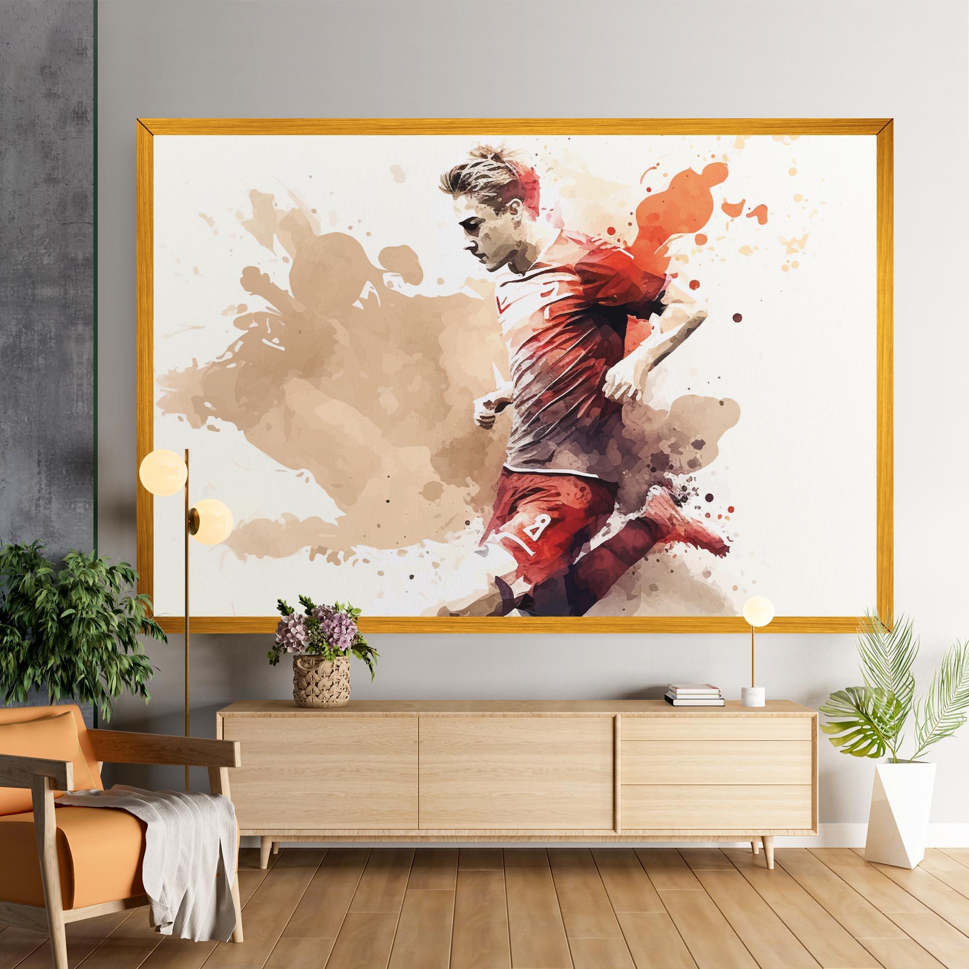Vászonkép Football Red Cream mockup 9