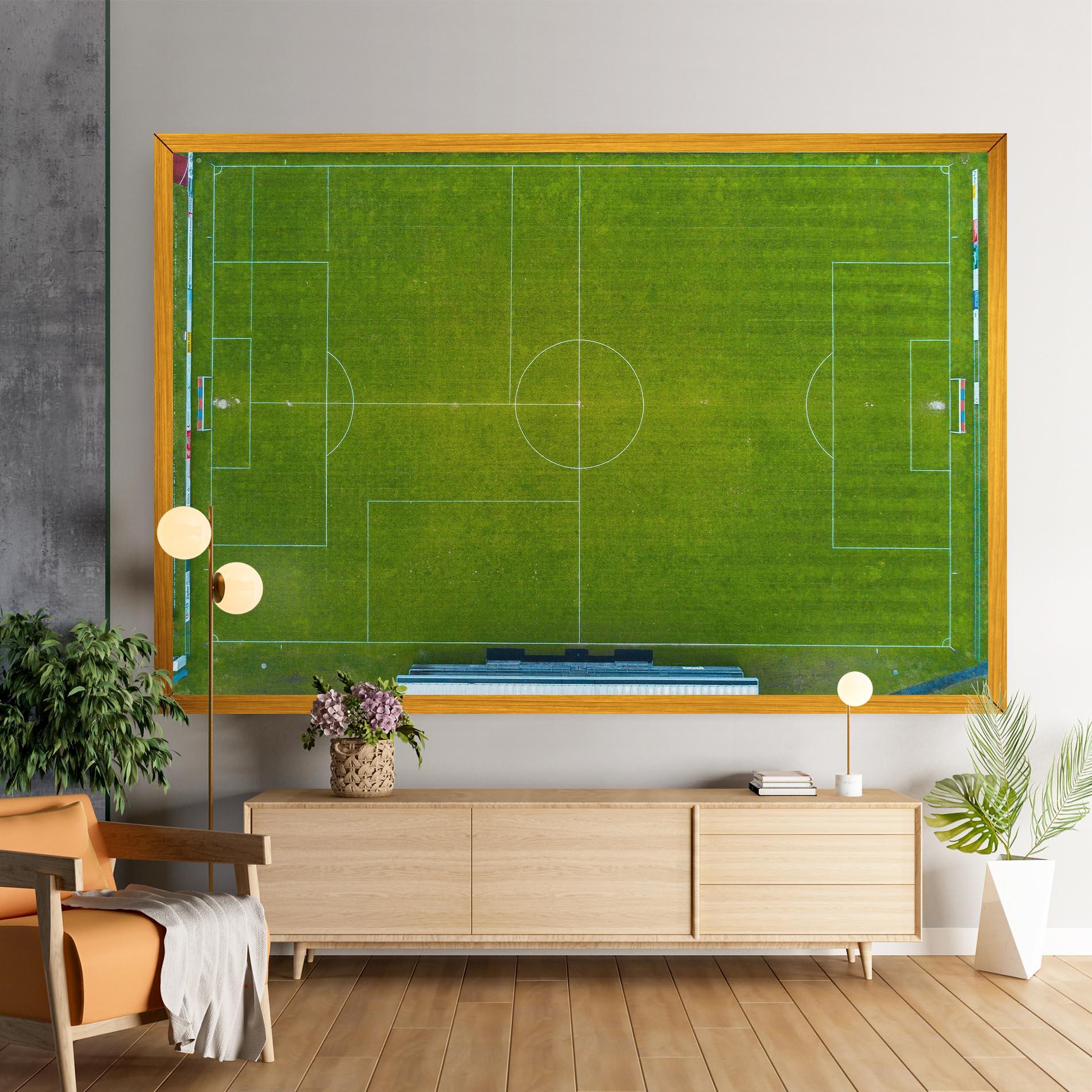 Vászonkép Green Football Field mockup 9