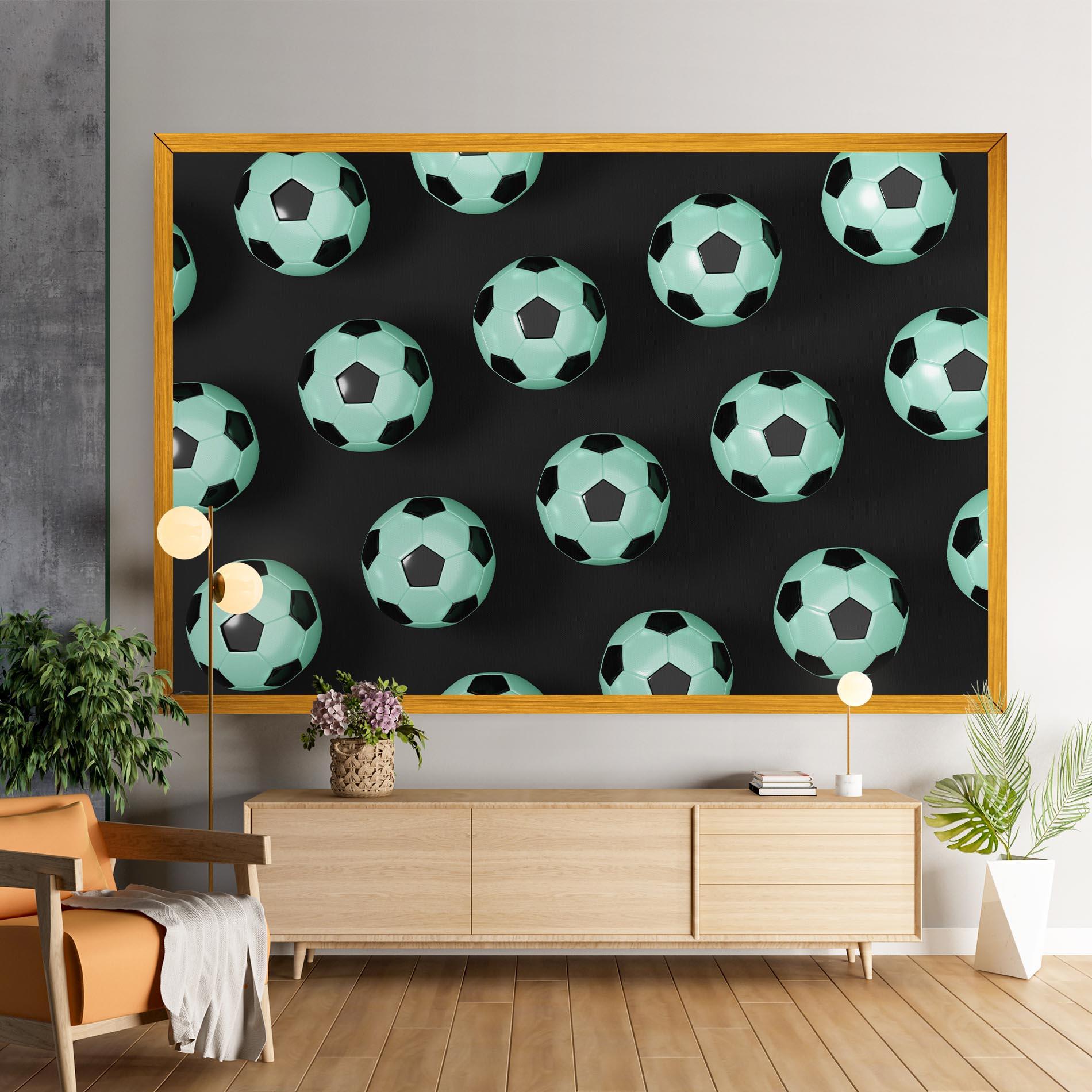 Vászonkép Green Light Football mockup 9