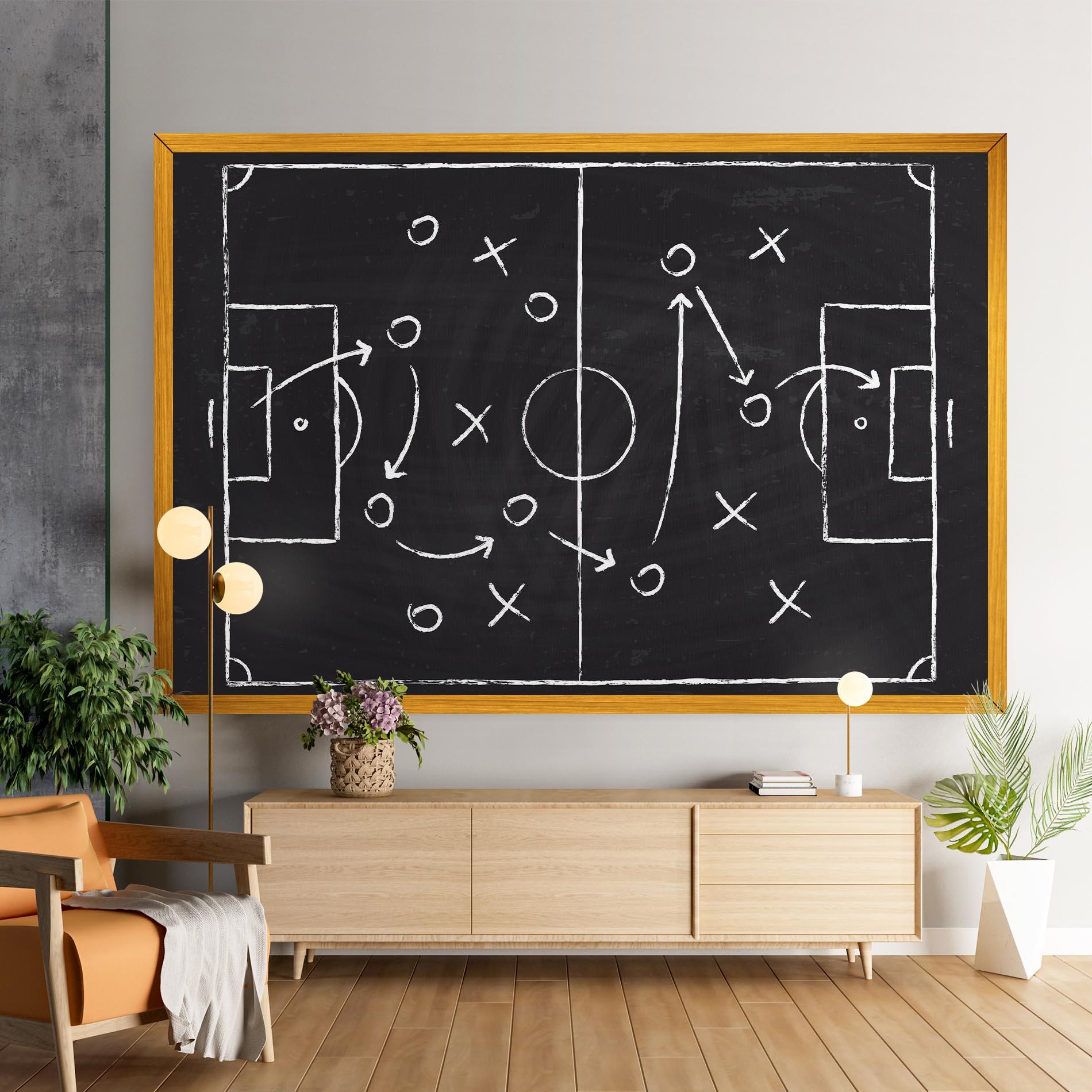 Vászonkép Grey Board Football mockup 9