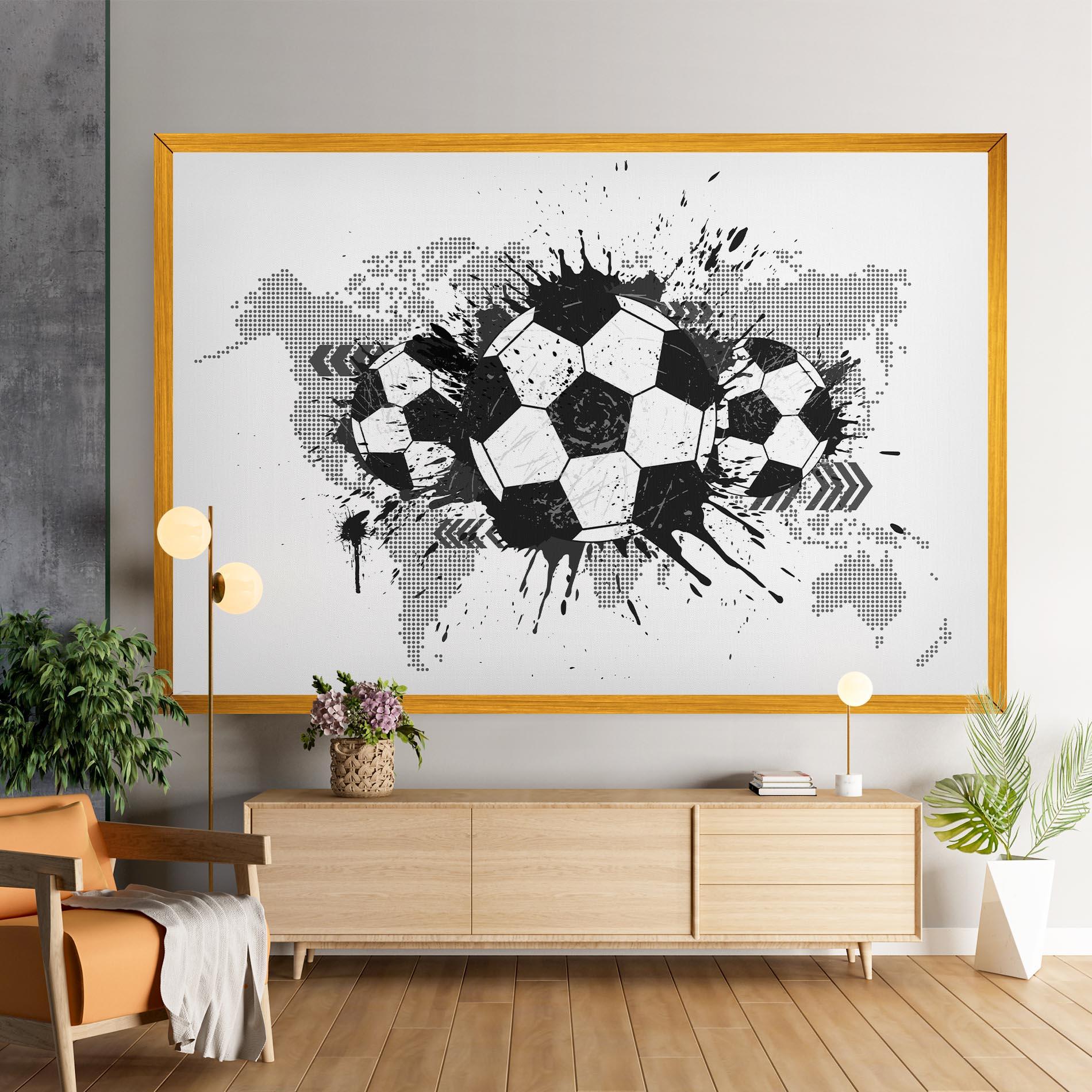 Vászonkép Grey Foodball mockup 9