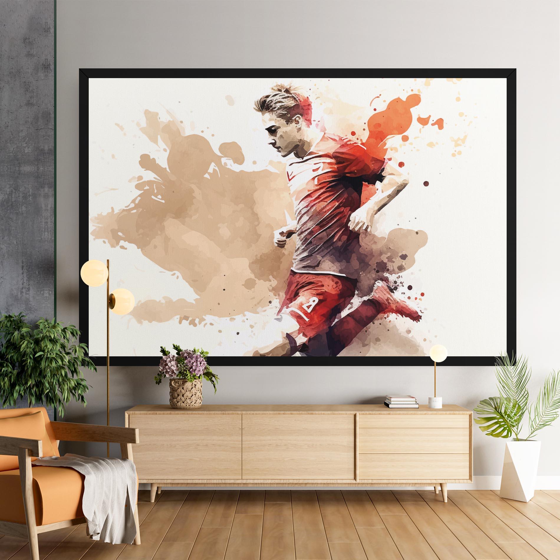 Vászonkép Football Red Cream mockup 9