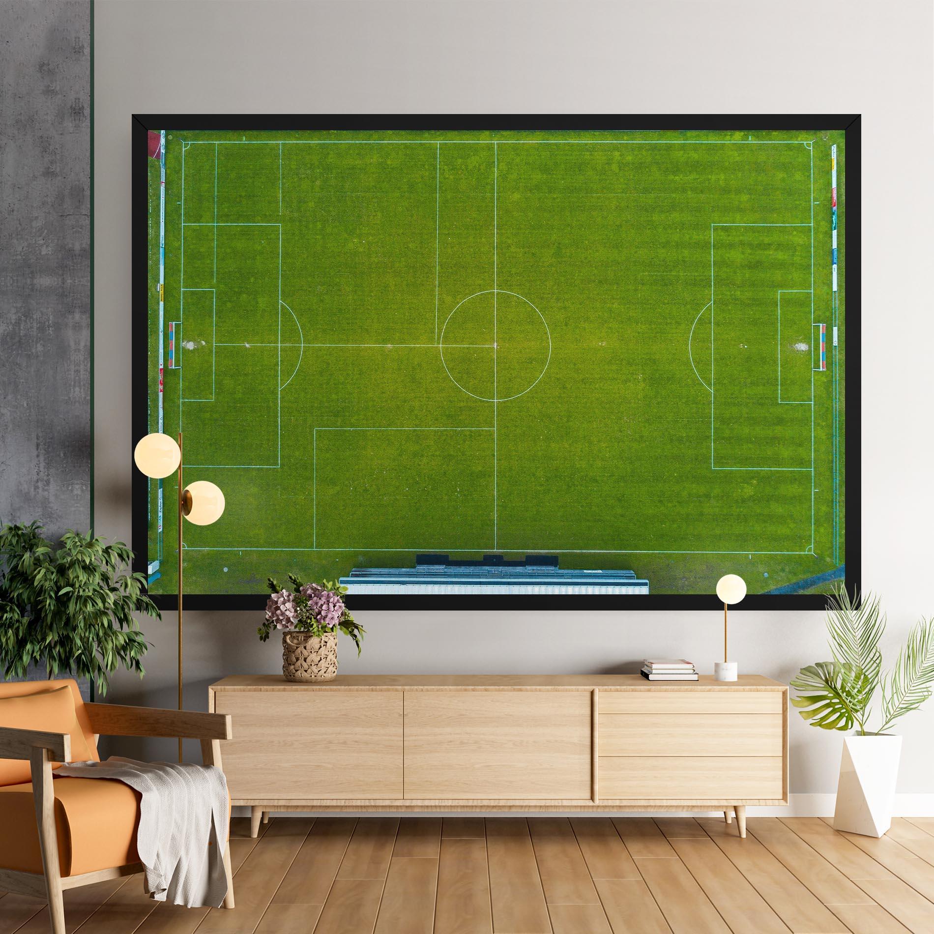 Vászonkép Green Football Field mockup 9