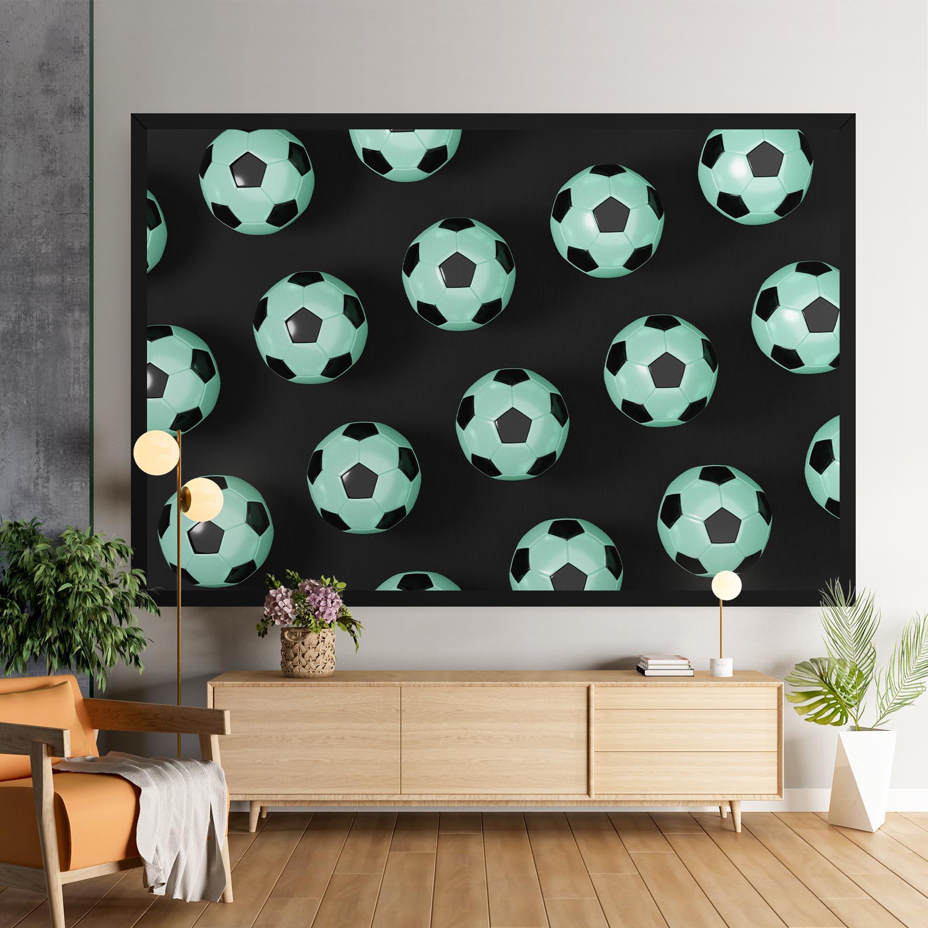 Vászonkép Green Light Football mockup 9