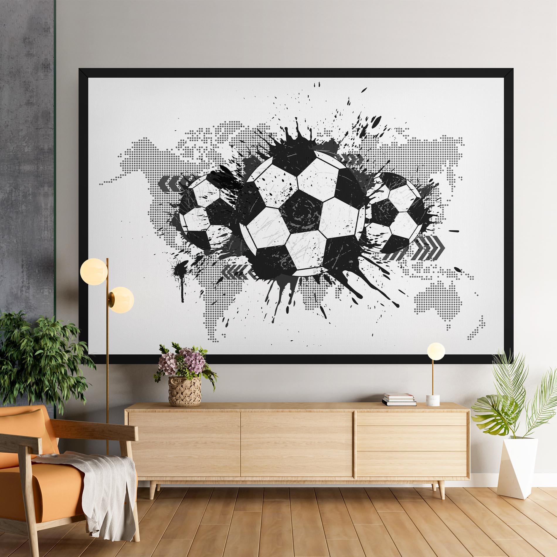 Vászonkép Grey Foodball mockup 9