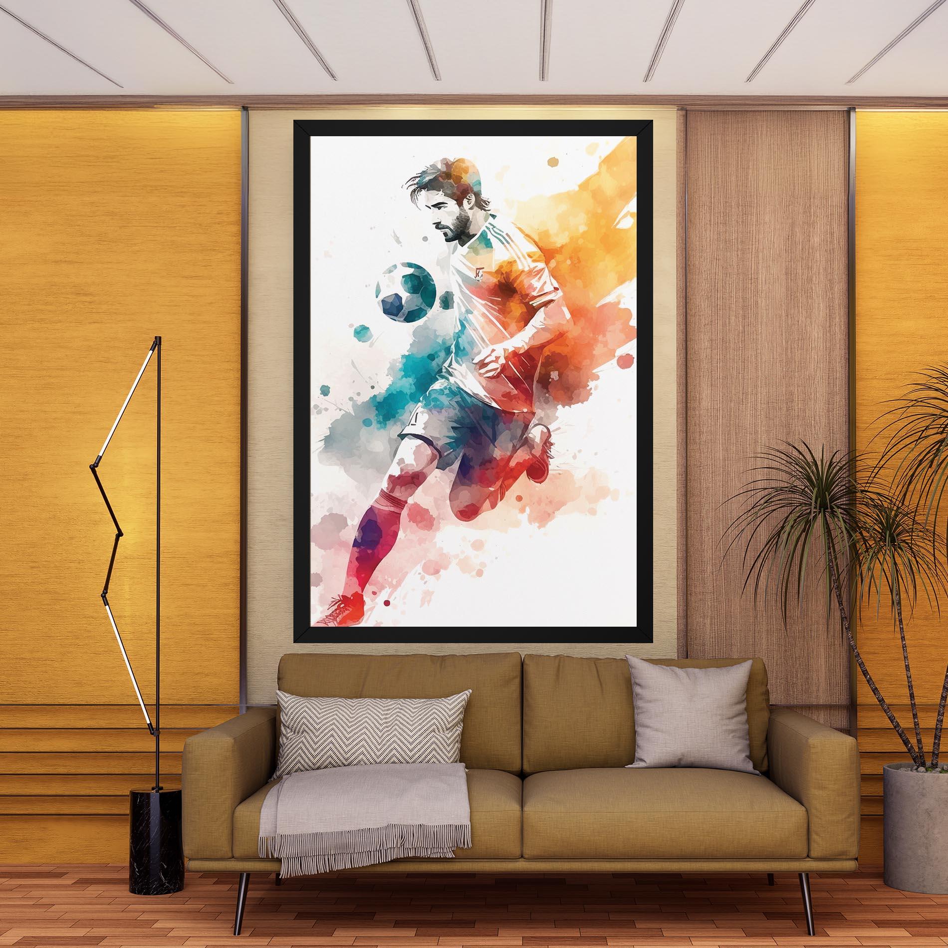 Vászonkép Football Watercolor mockup 9