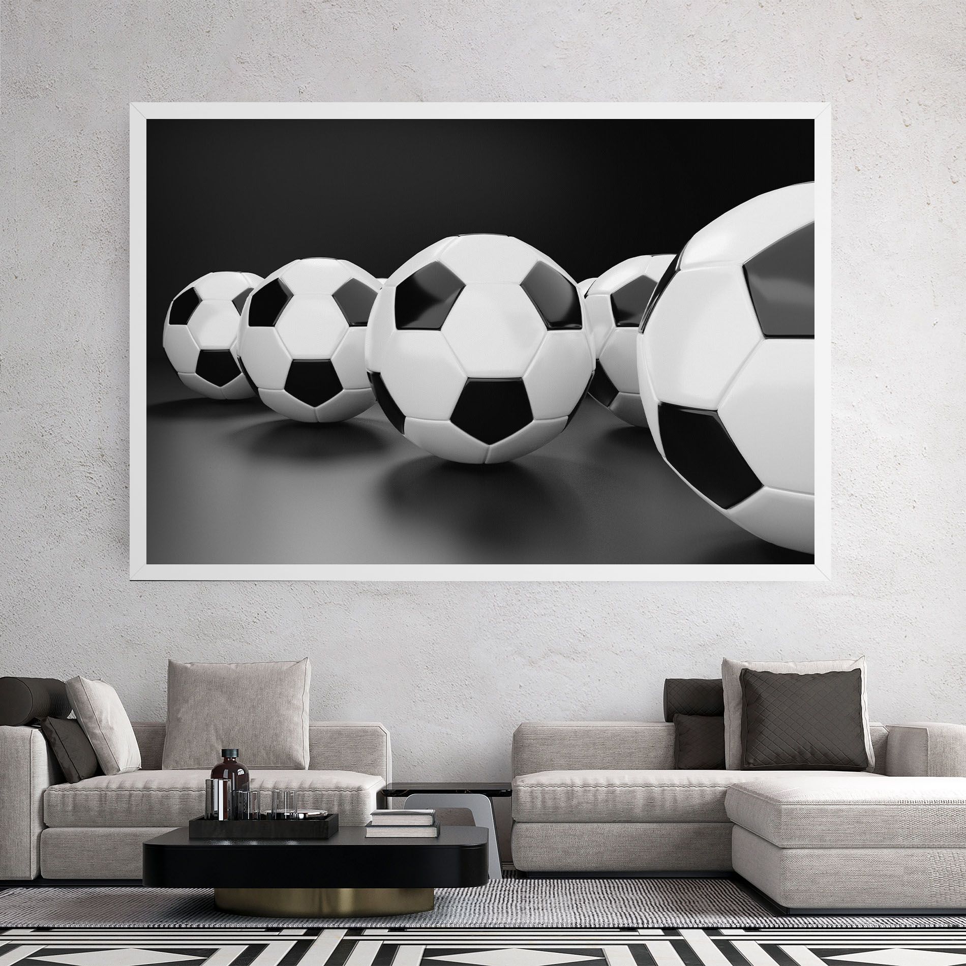 Black White Football mockup 2