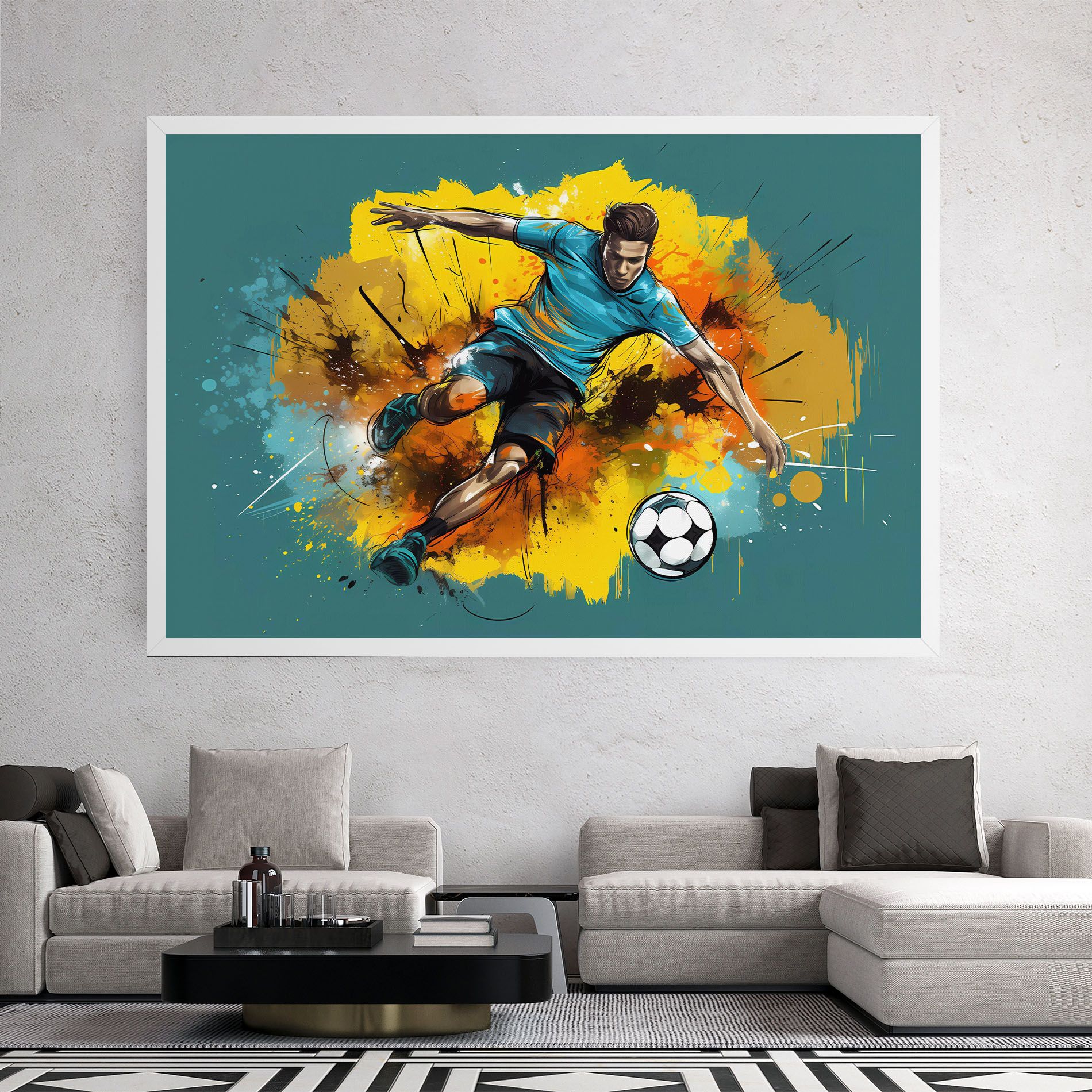 Football Player Painting mockup 2