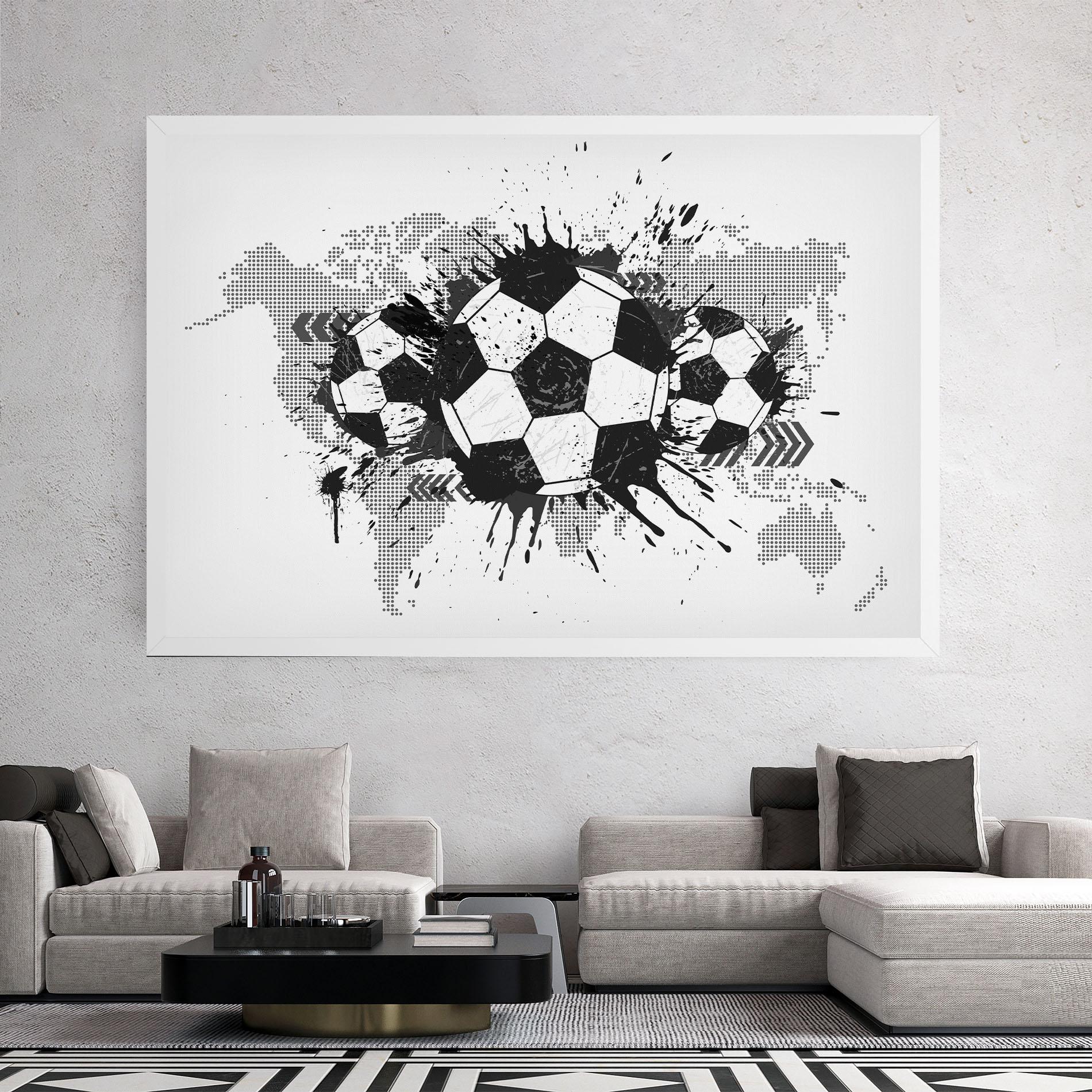 Vászonkép Grey Foodball mockup 2