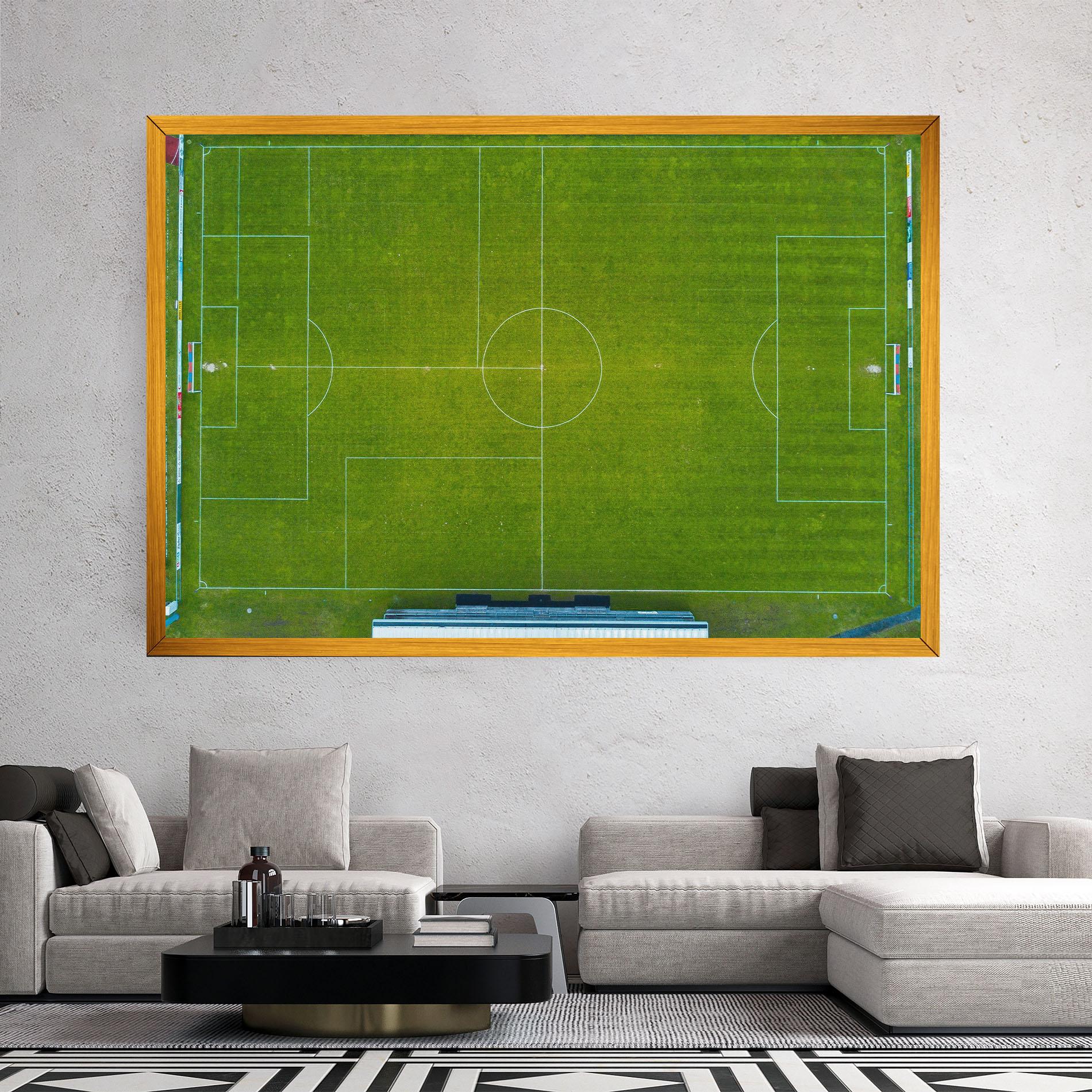 Vászonkép Green Football Field mockup 2