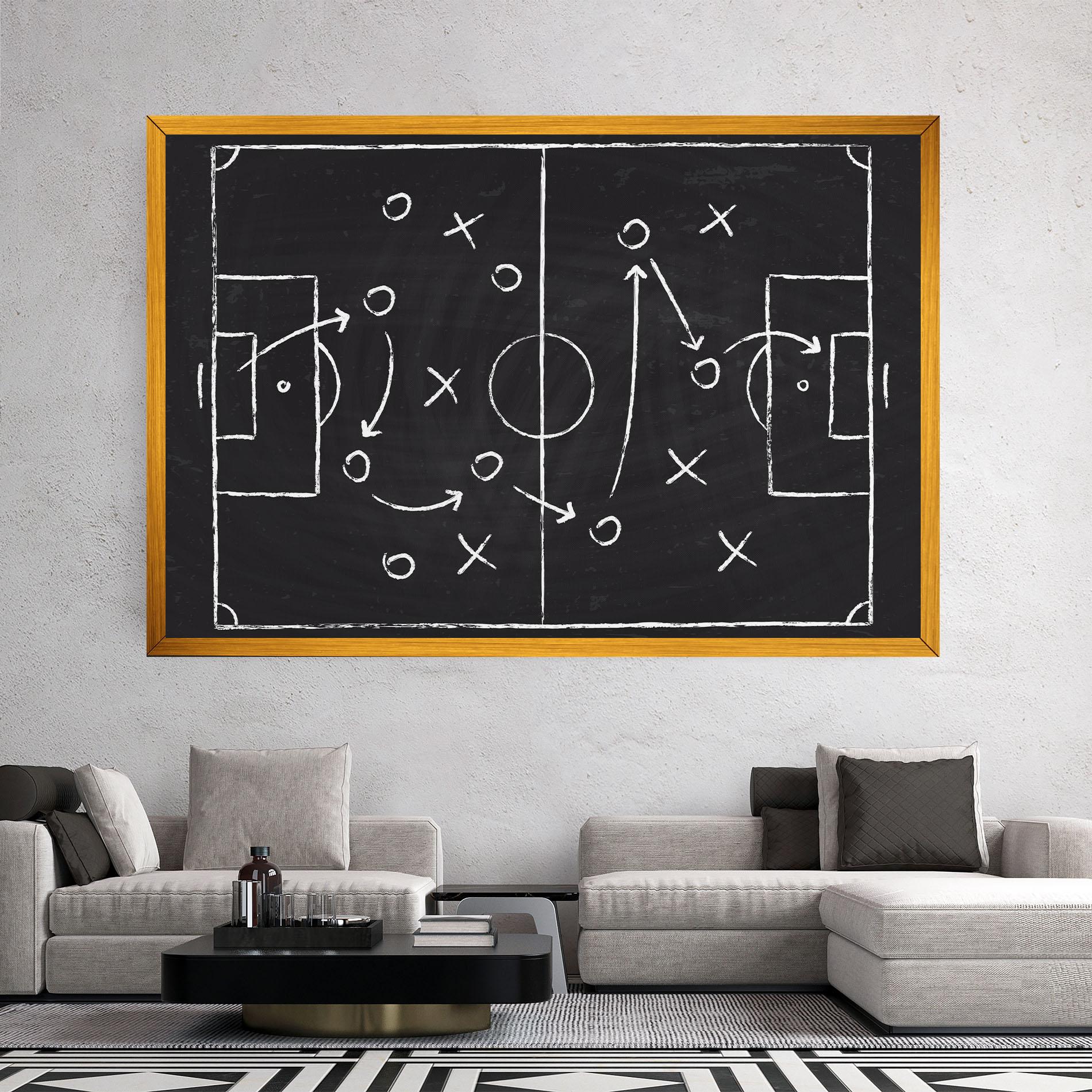 Vászonkép Grey Board Football mockup 2