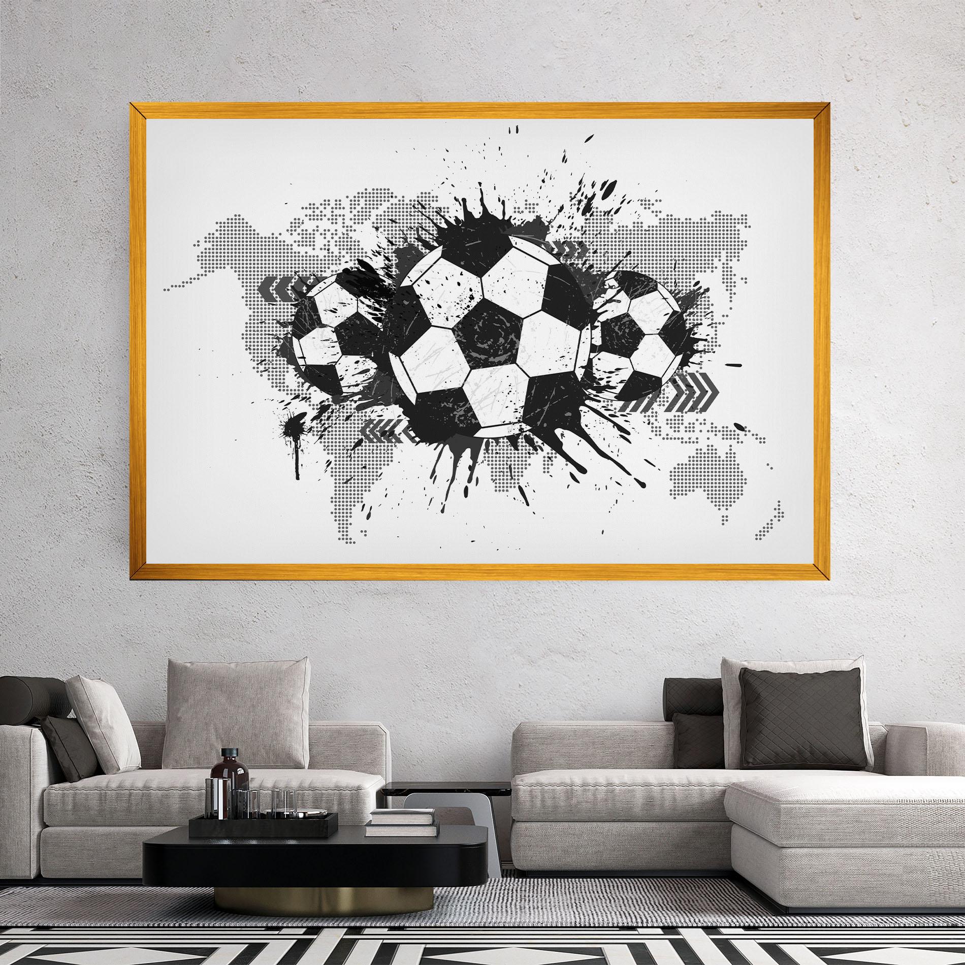 Vászonkép Grey Foodball mockup 2